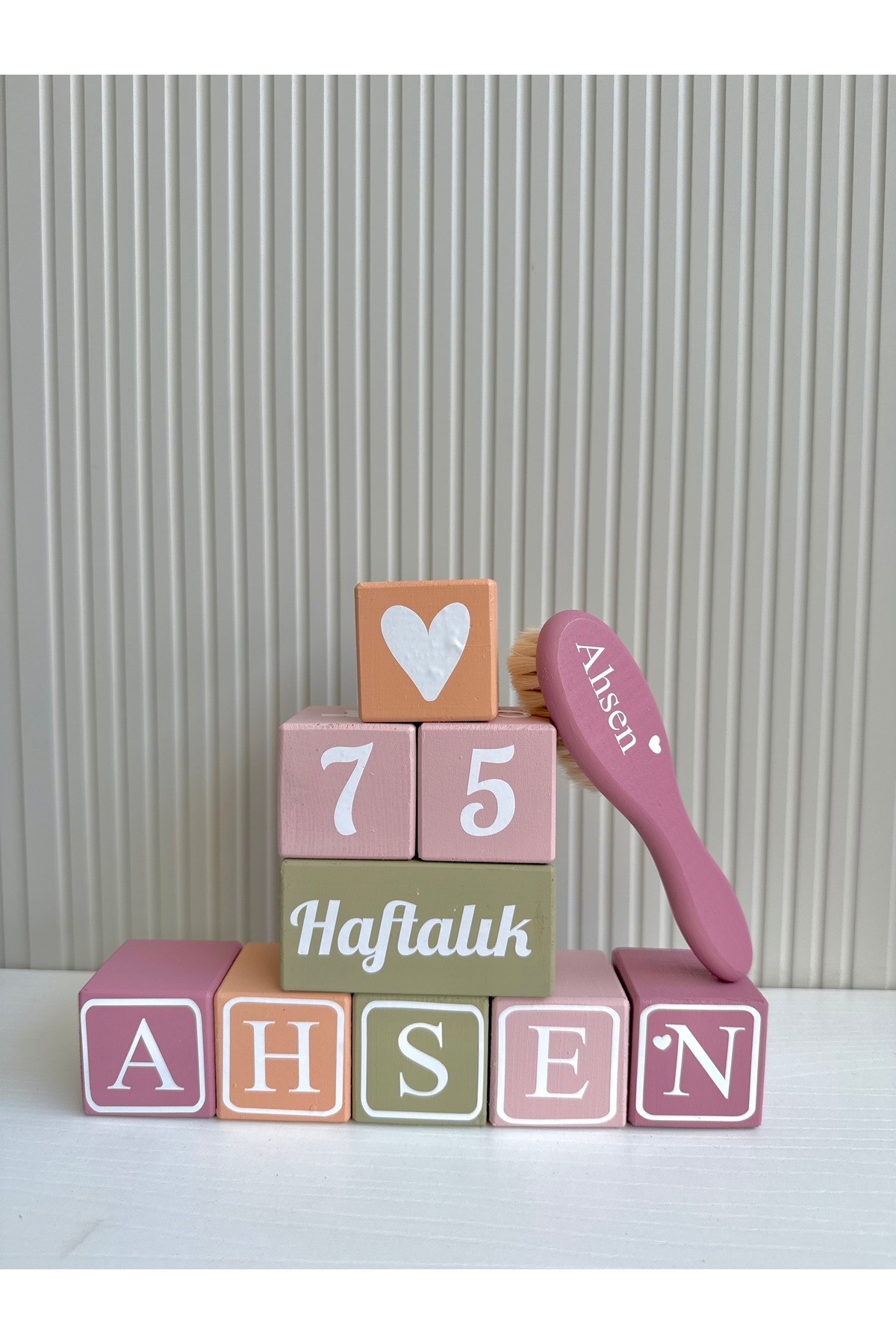 Bebek Anı Küpü Ve Kişiye Özel HarfLi (Set 5 harf için geçerli)