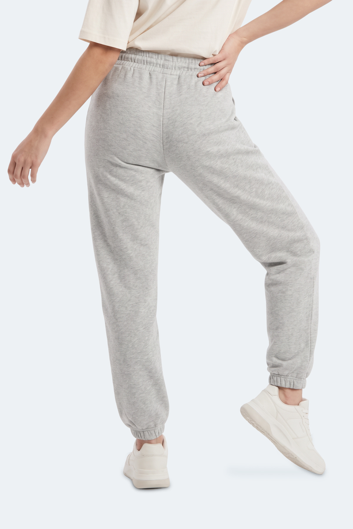 Slazenger MERYA I Kadın Slim Fit Gri Eşofman Altı görsel 8