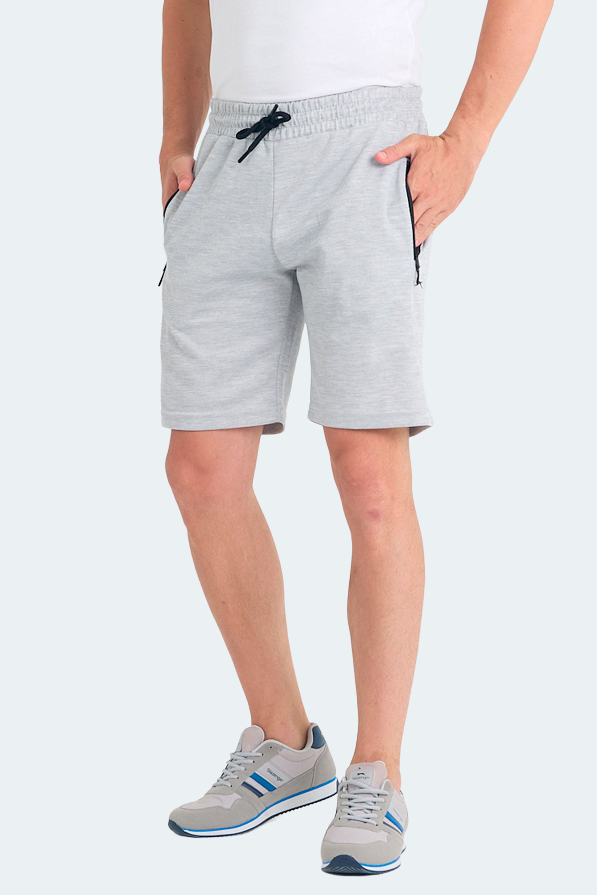 شلوارک مردانه جیب‌دار خاکستری KANANI I اسلازنگر شلوارک برمودا Slazenger
