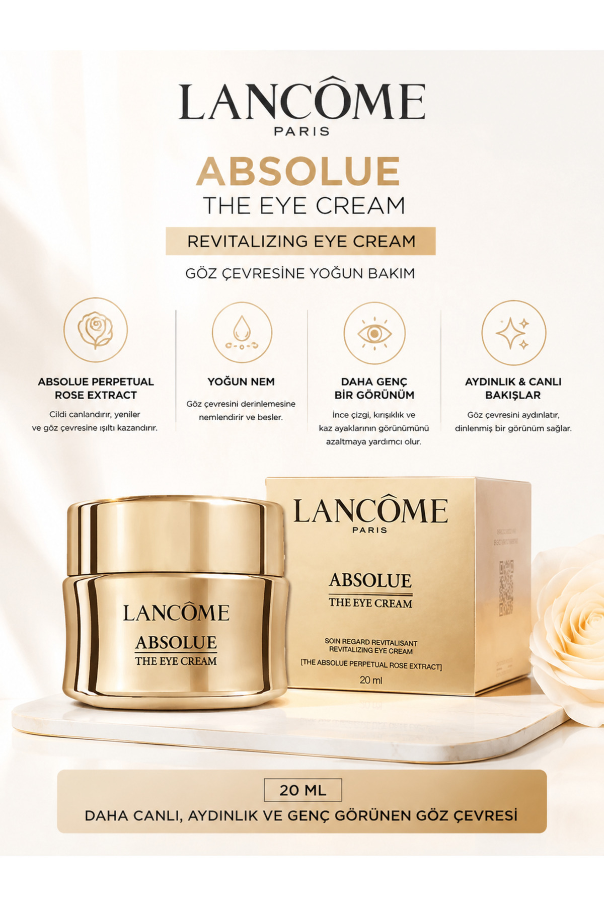 Lancome Absolue The Eye Cream 20 ml – Göz Çevresi İçin
