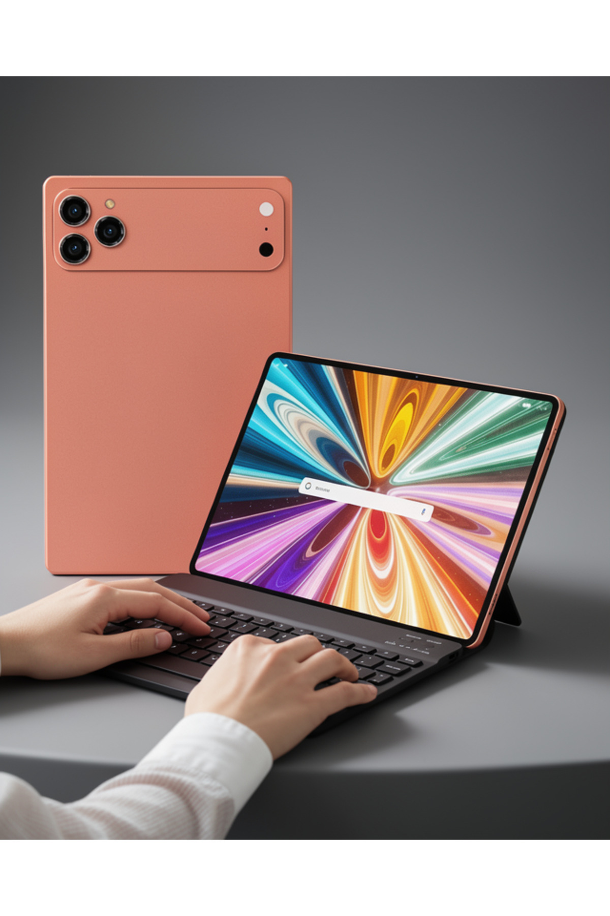Azrlya Android Tablet Klavyeli Set Stylus Kalem Kılıf Cam Dahil