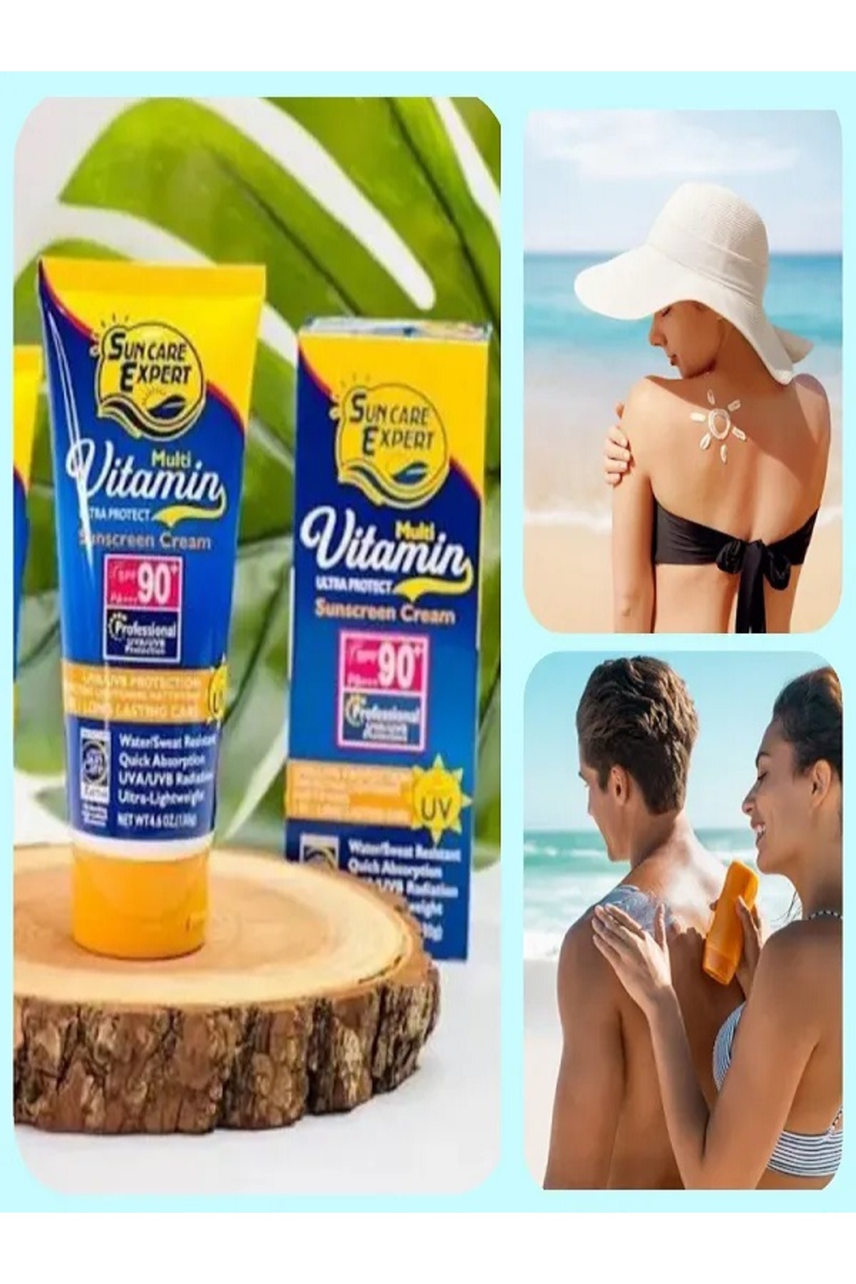 Çok Vitaminli + Vitamin E İçerikli Güneş Koruyucu Krem SPF 90+ Yüksek Koruma 130 ML — 52562655