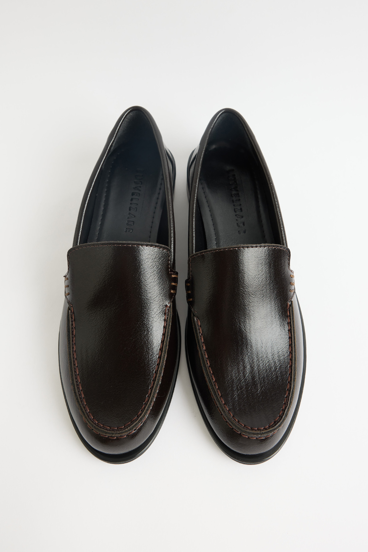 LUTVELIZADE Loafer 2602 - Klasik Deri Görünümlü Acı Kahve Kadın Loafer görsel 3