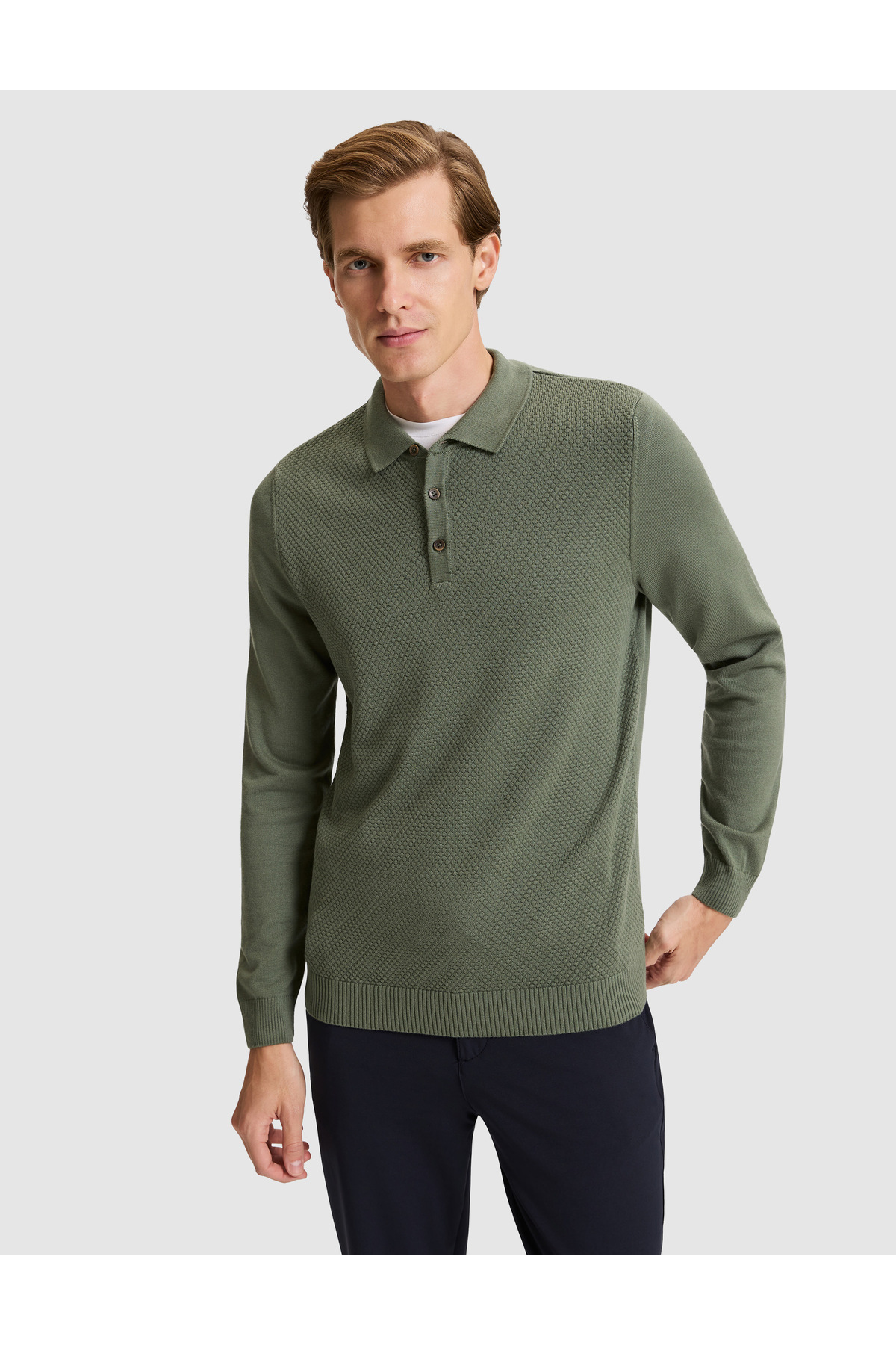 ژاکت بافتنی اسلیم فیت دومان 50333916-VR210 پیر کاردین پلیور Pierre Cardin