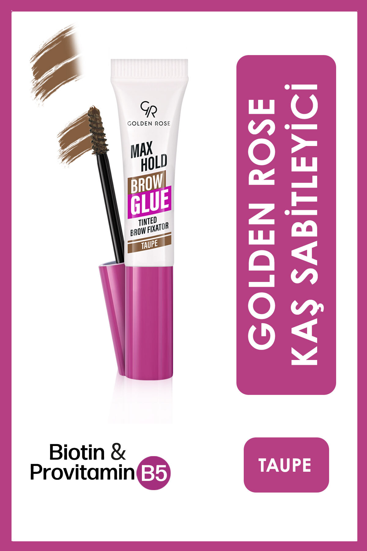 Golden Rose Max Hold Brow Glue - 103 Taupe - Açık Kahverengi Kaş Sabitleyici — قهوه‌ای MAX_1
