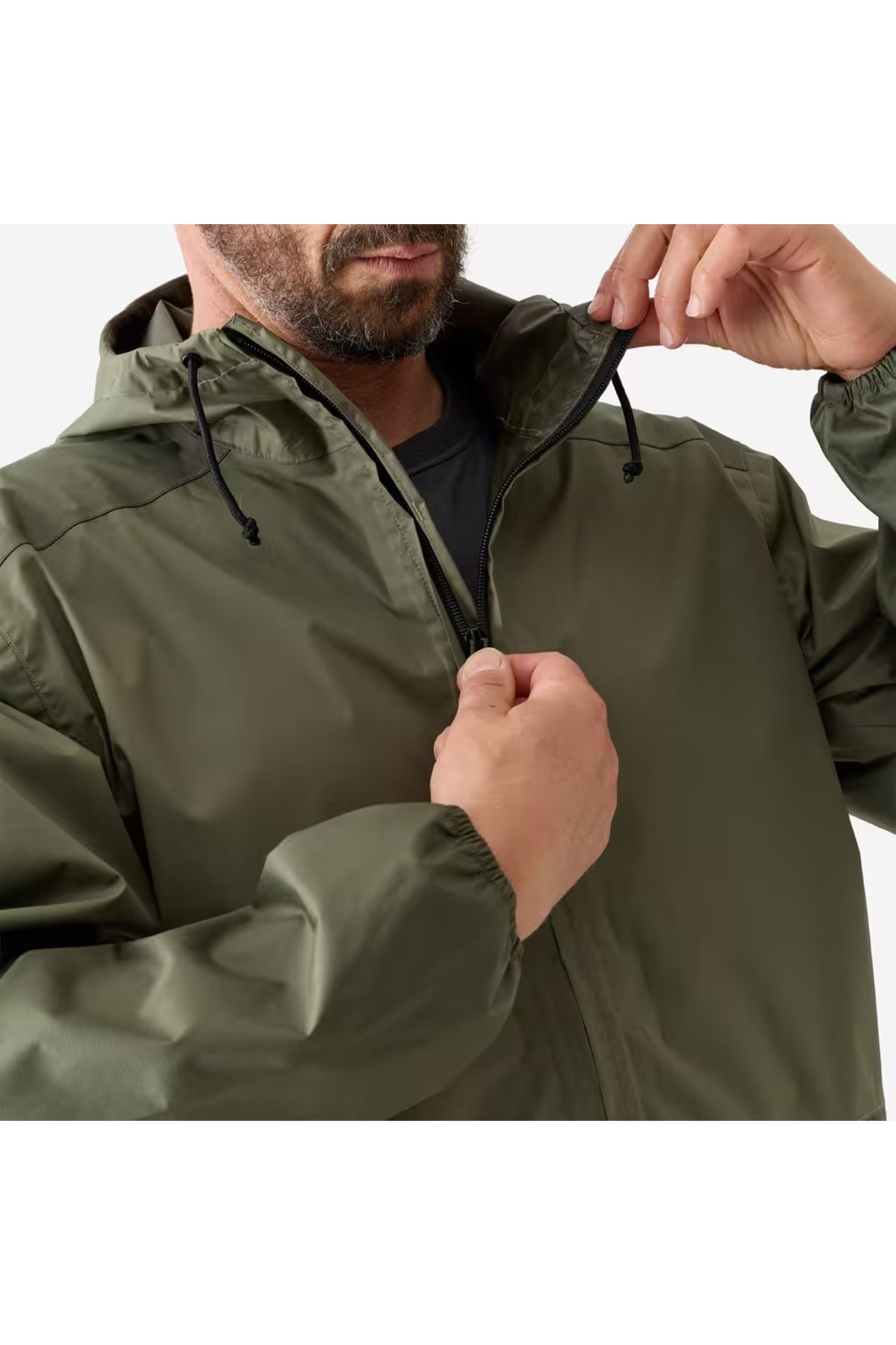 Decathlon Erkek Avcı Yağmurluğu - Haki - Avcılık ve Doğa Gözlemi - 100 görsel 5
