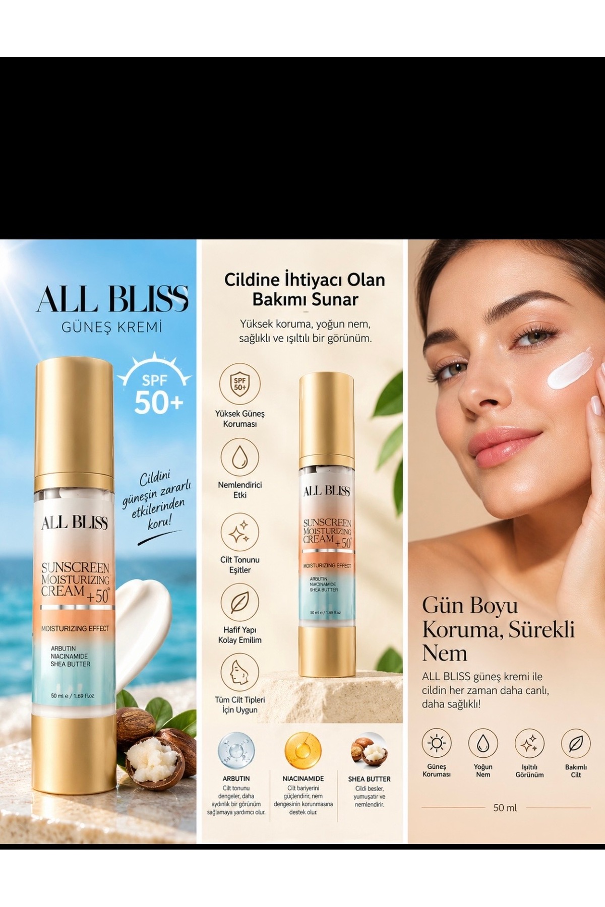 SPF 50+ Nemlendirici Güneş Kremi — TYC72F669ABF920467F384E00 — تصویر 2 از 2