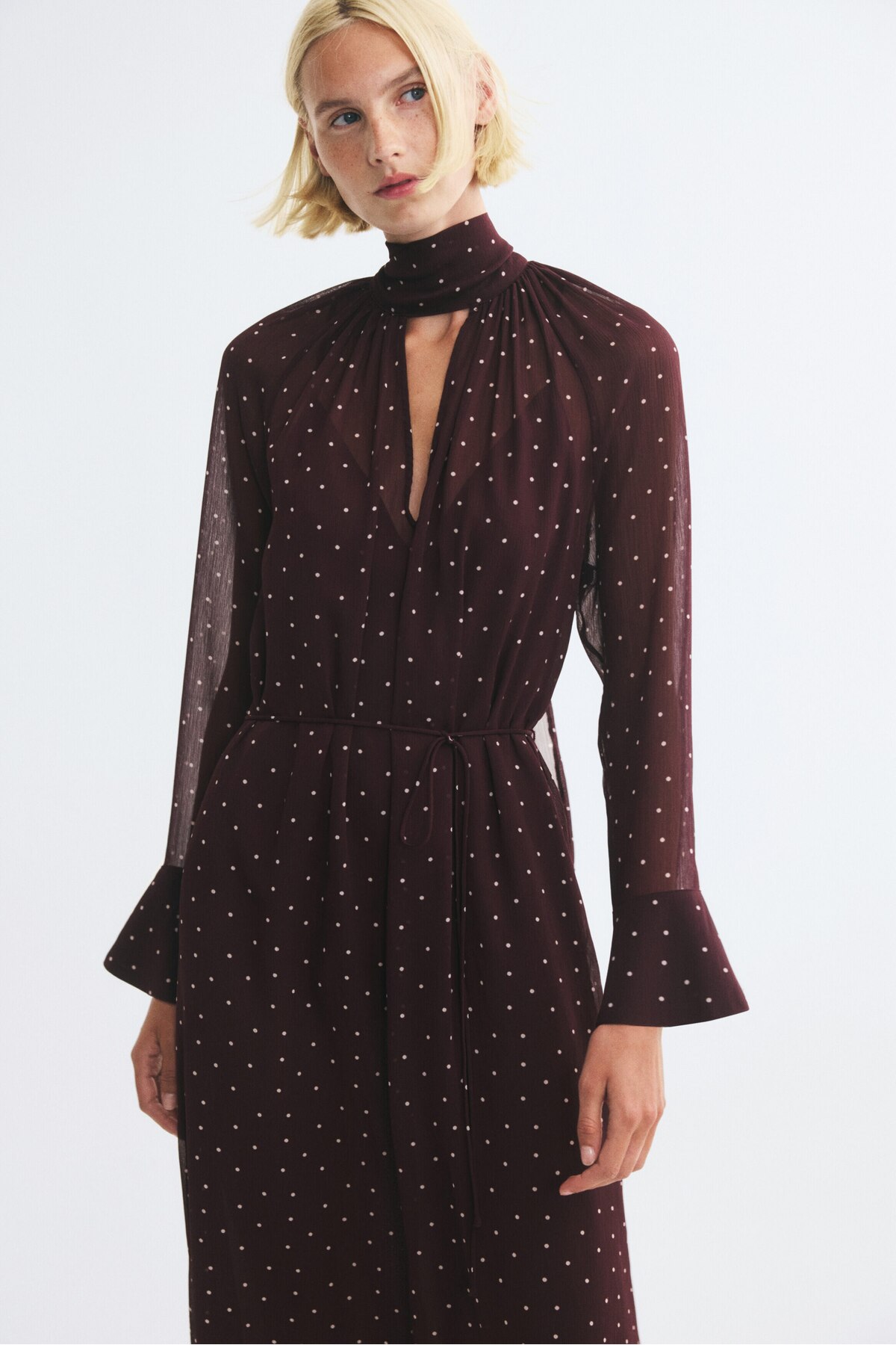 H&M Şal Yakalı Elbise görsel 3