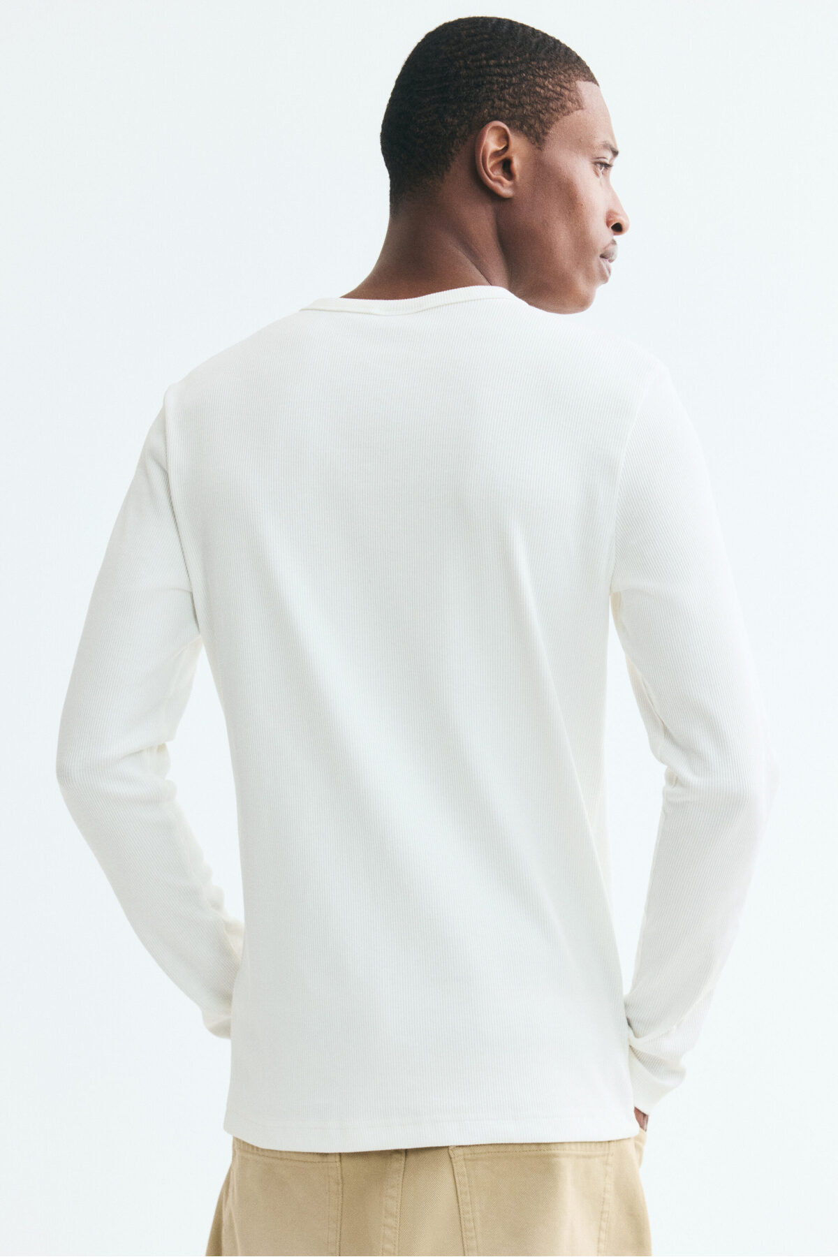 H&M Pamuklu ve Ribanalı Henley Üst Slim Fit görsel 5