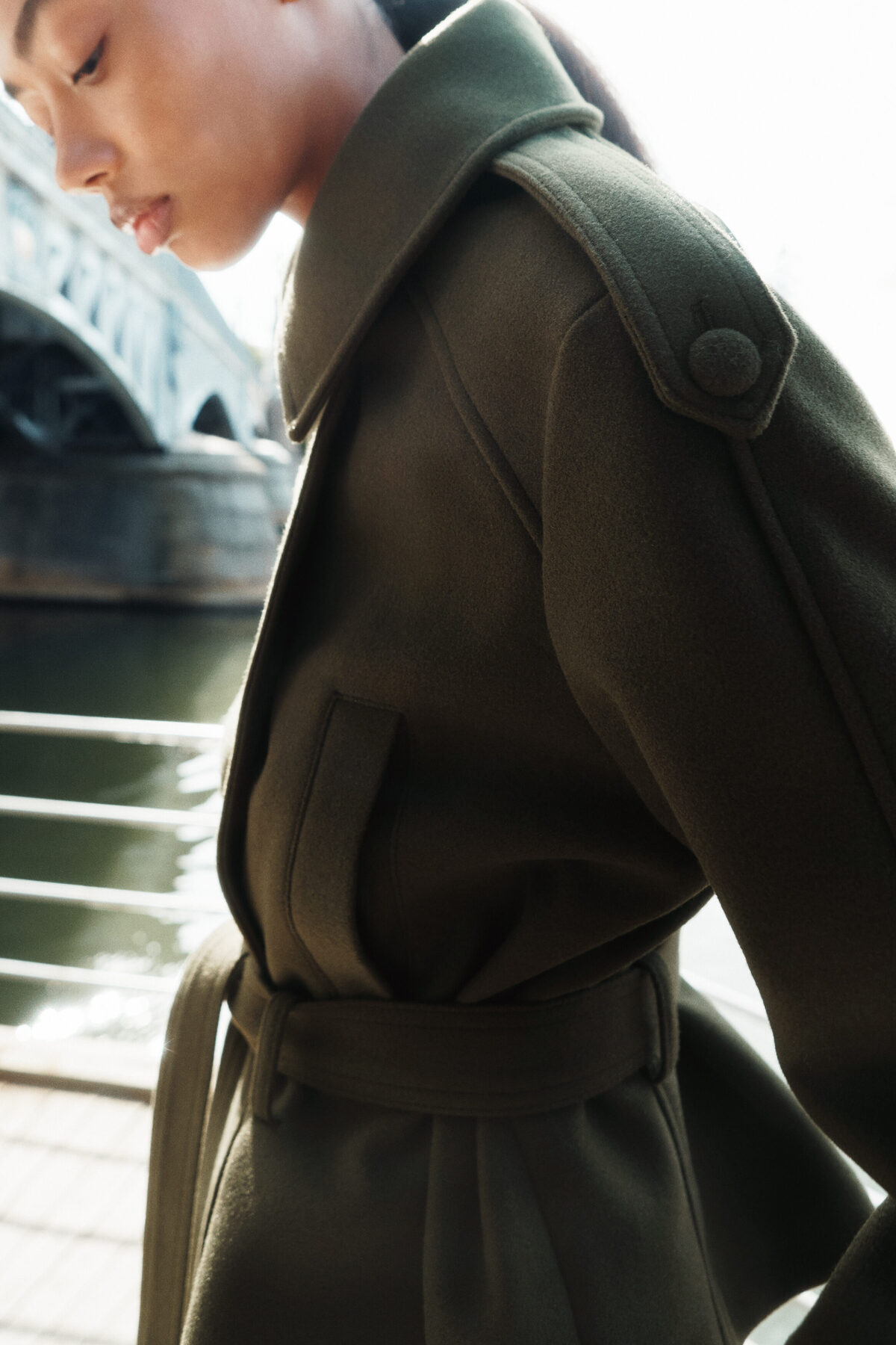 H&M Kısa Kruvaze Kaban