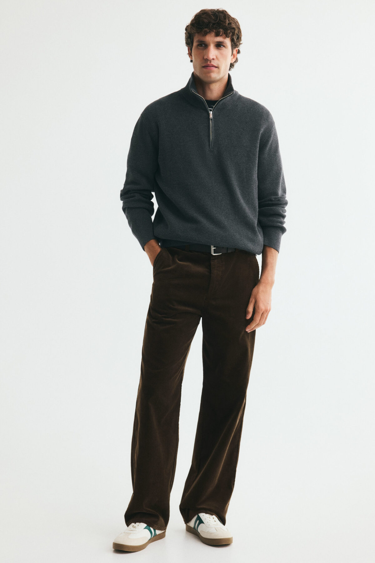 شلوار کوردوری با فرم راحت اچ اند ام شلوار H&M