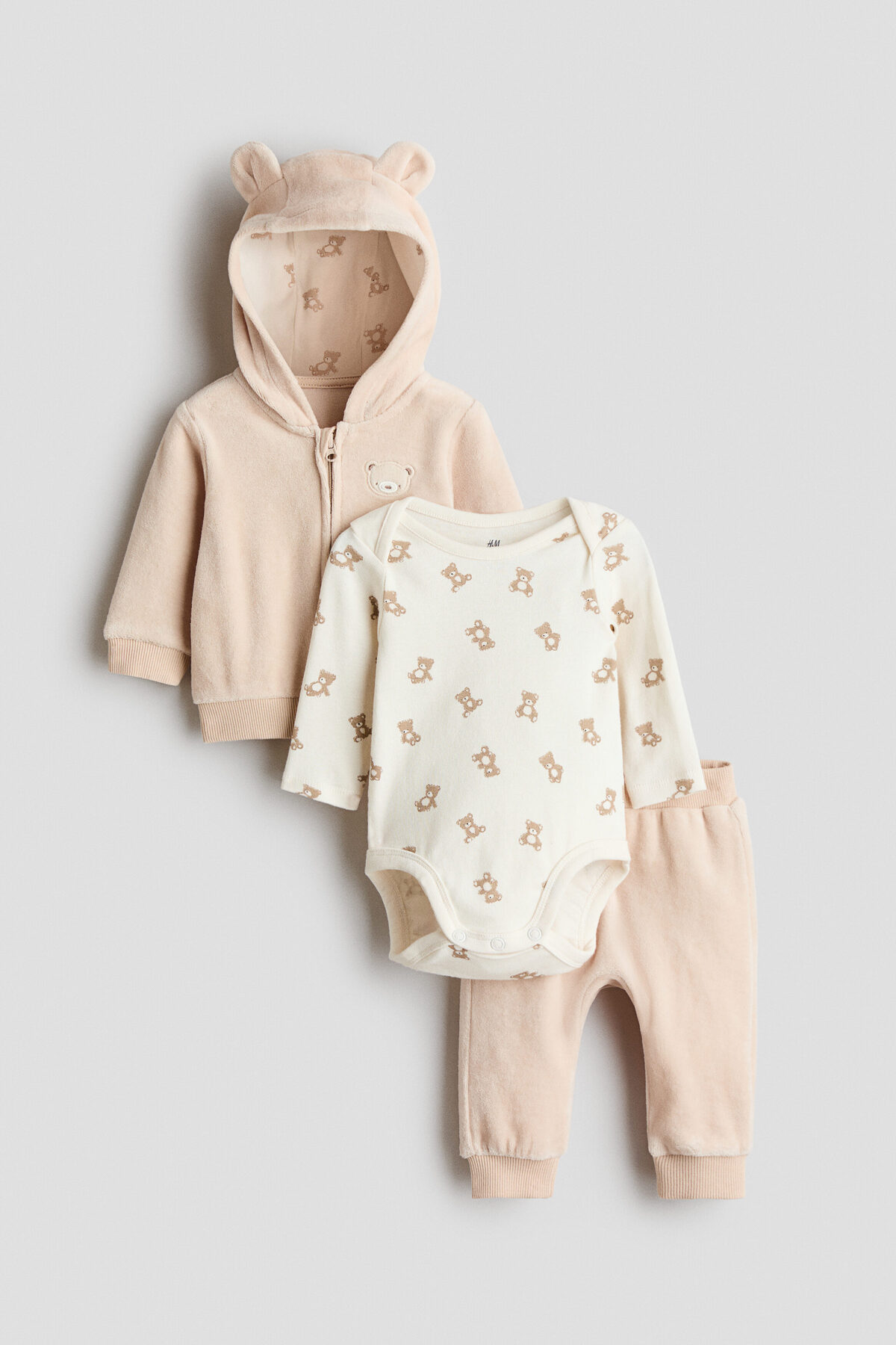 ست پنبه‌ای ۳ تکه اچ اند ام ست نوزادی H&M