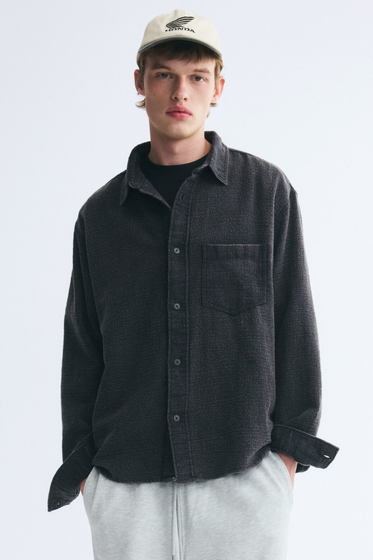 پیراهن نخی روپوش دار اچ اند ام پیراهن H&M