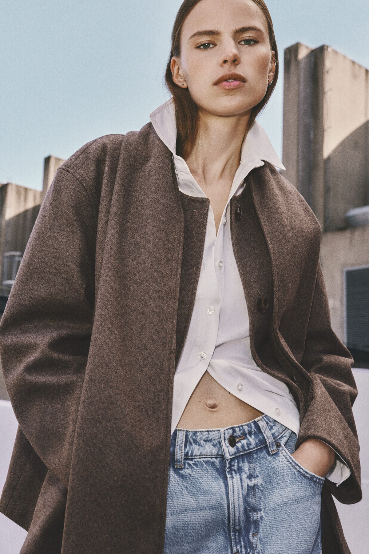 H&M Atkı Detaylı Ceket görsel 2