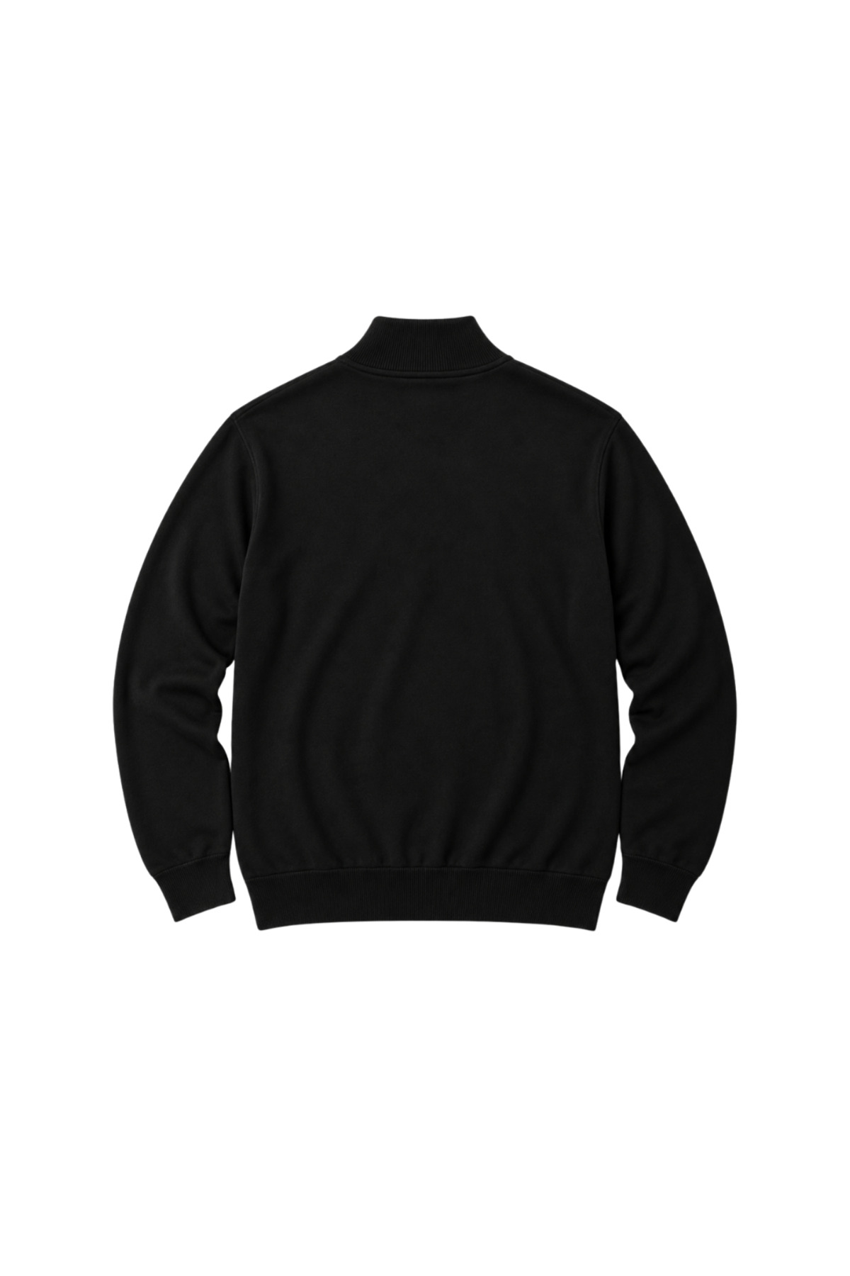 BattalModa Erkek Büyük Beden Siyah Fermuarlı Dik Yaka Pamuklu Kazak 3XL-4XL-5XL-6XL görsel 5