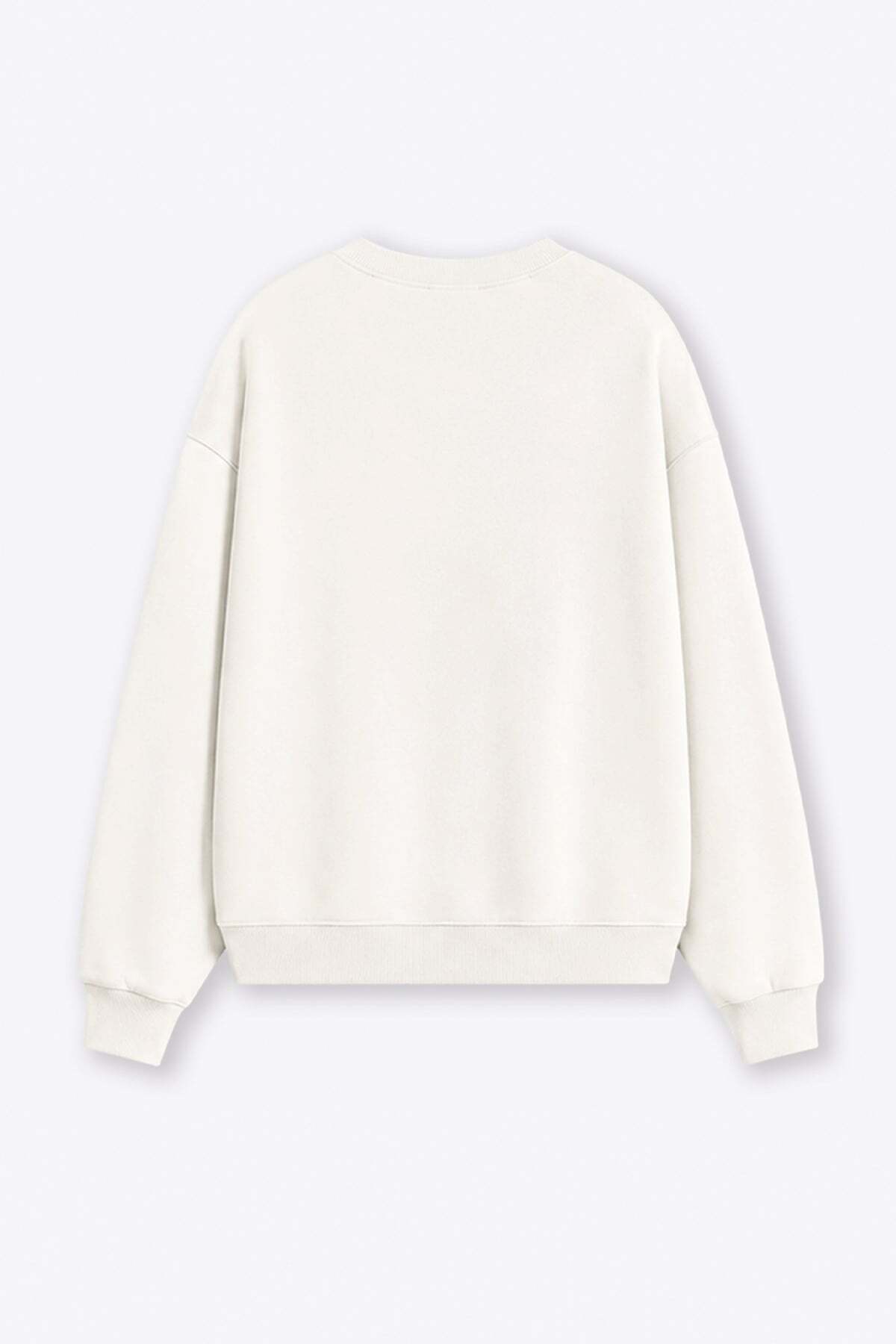 Monila Kadın Premium Kumaş 3 İplik Şardonlu Anne Baskılı Sweatshirt görsel 4