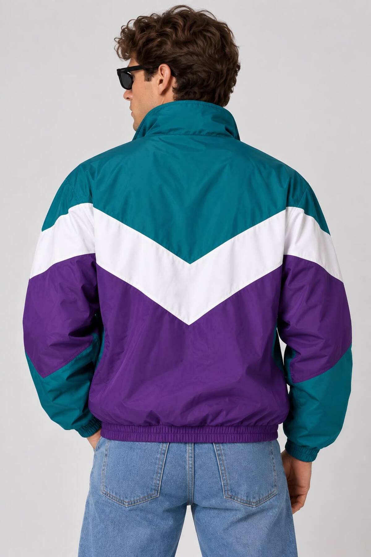 Machetta Unisex 80s Retro Fermuarlı Ceket - Hırka görsel 4