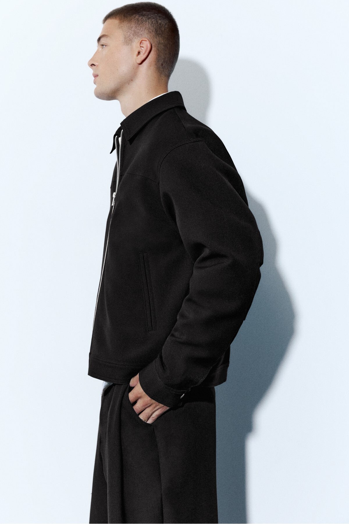 Pull & Bear BASIC fermuarlı ceket görsel 4