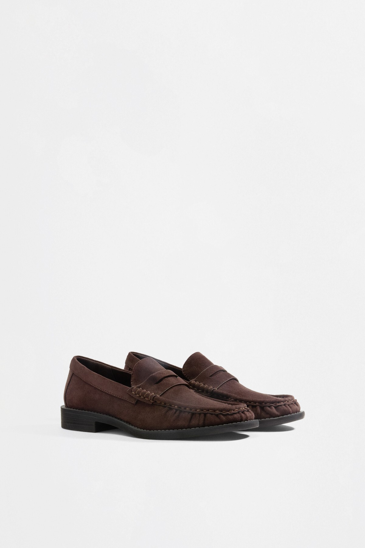 LEFTIES Suni süet loafer ayakkabı görsel 2