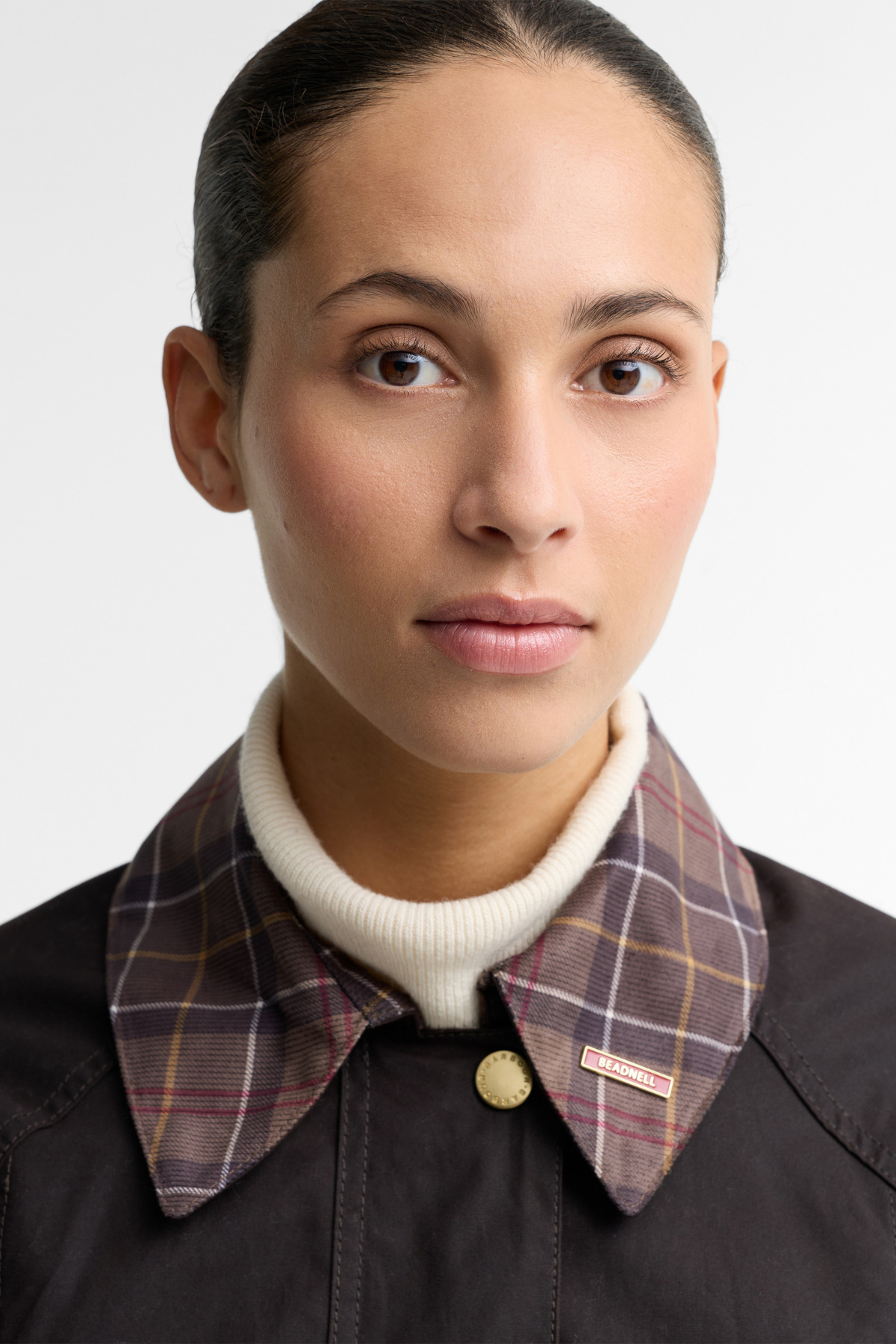 Barbour Icons Tartan Modern Beadnell Yağlı Ceket RU91 Rustic Muted görsel 5