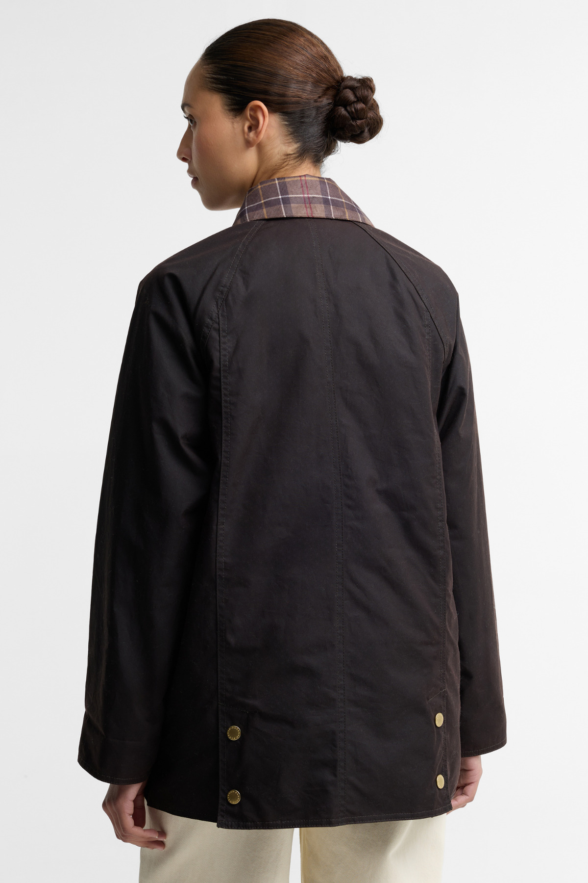 Barbour Icons Tartan Modern Beadnell Yağlı Ceket RU91 Rustic Muted görsel 4