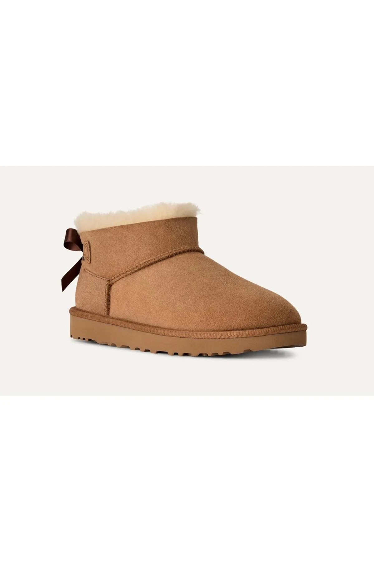 UGG Kadın Süet Dış Yüzeyli Konforlu EVA Tabanlı İçi Kürklü Taba Bot & Bootie görsel 4