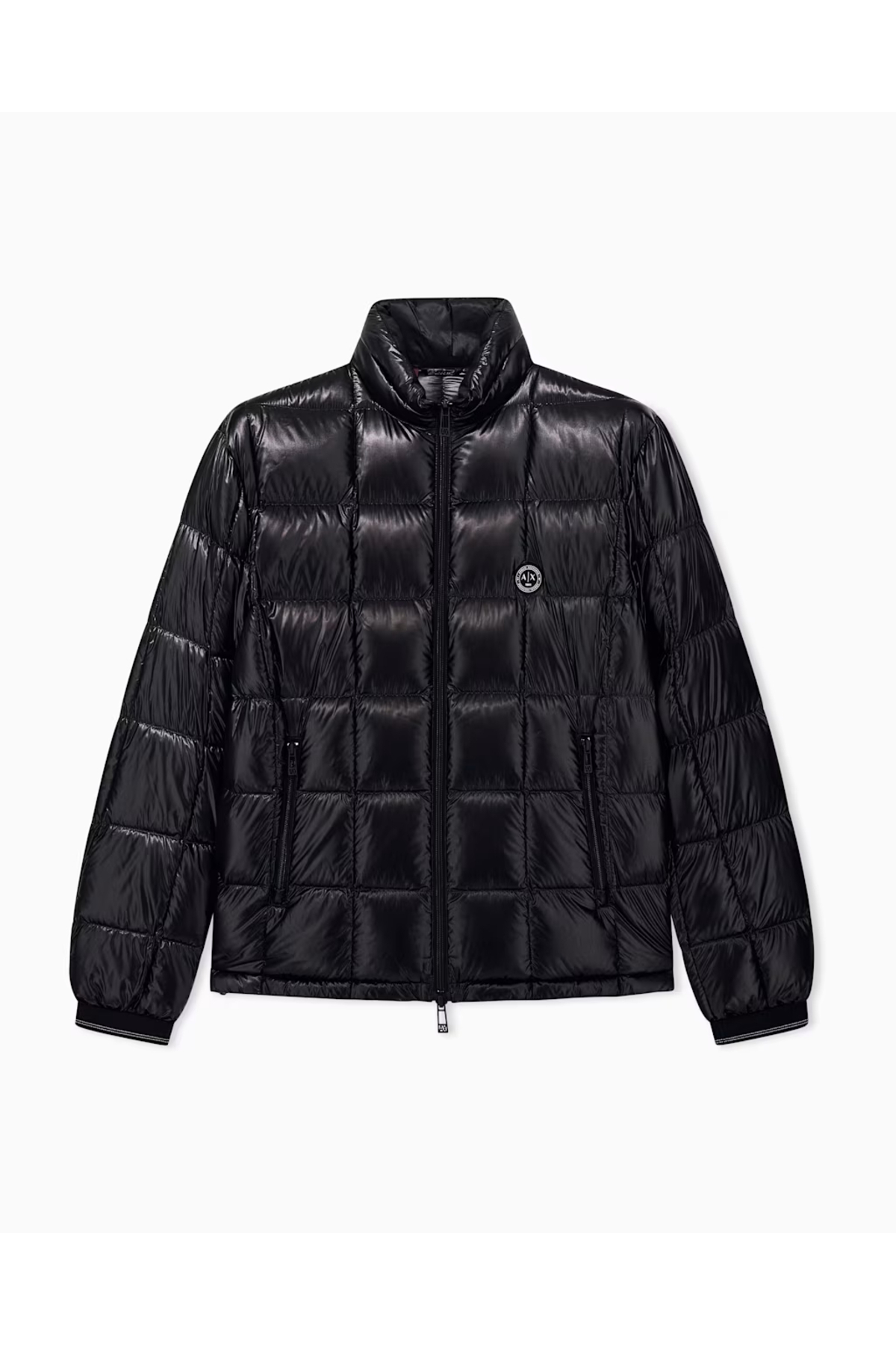 کاپشن مردانه یقه گرد آستین بلند مشکی زیپ دار آرمانی اکسچنج کاپشن Armani Exchange