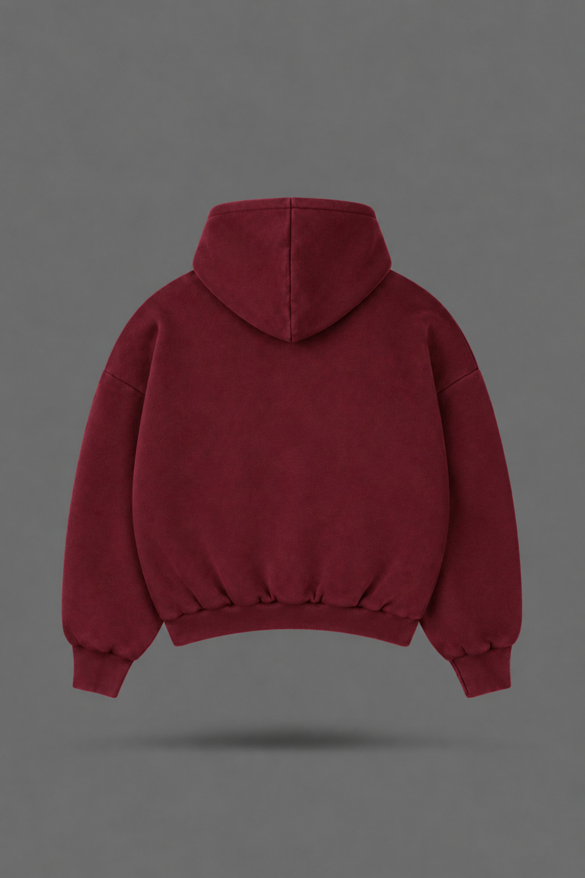 EVIus Oversize Star Baskılı Kapüşonlu Bordo Sweatshirt görsel 2