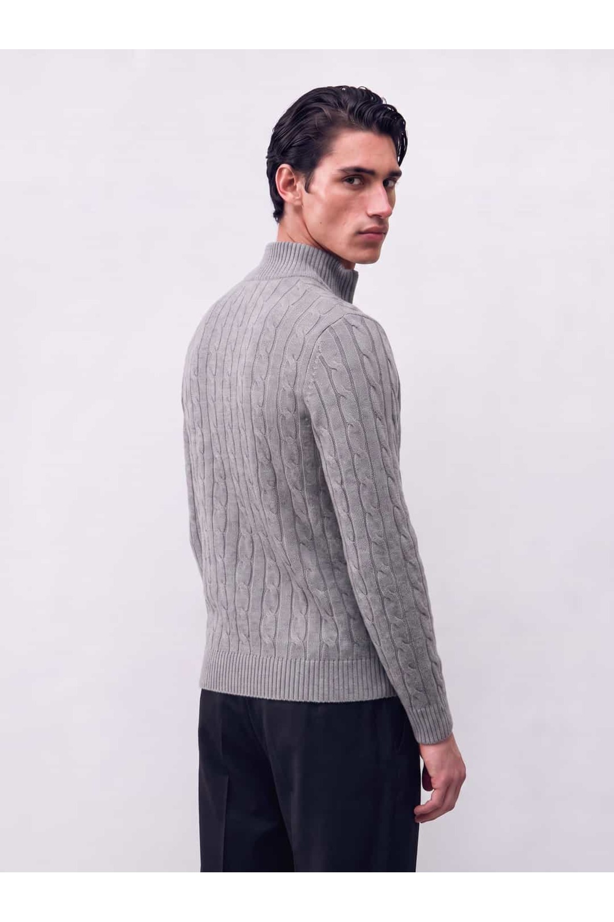 Montclair Cable Half Zip Kazak FW7332 — خاکستری montclair-cable-half-zip-kazak-fw7331 — تصویر 2 از 4