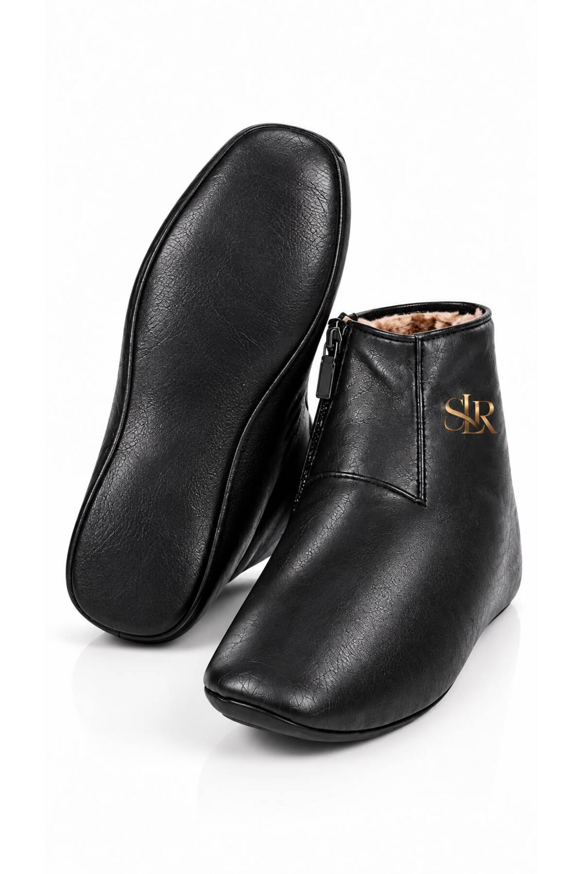 SOLERIUM SHOES Çorap Mest kürklü %100 Hakiki Deri fermuarlı görsel 4