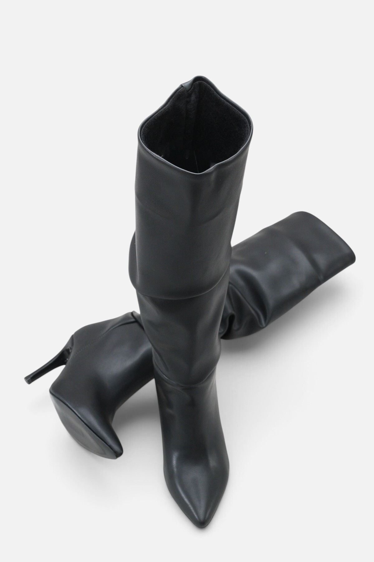 Liza Shoes LOİS Siyah Körüklü Yüksek Topuklu Kadın Çizme A033-K2008 görsel 5