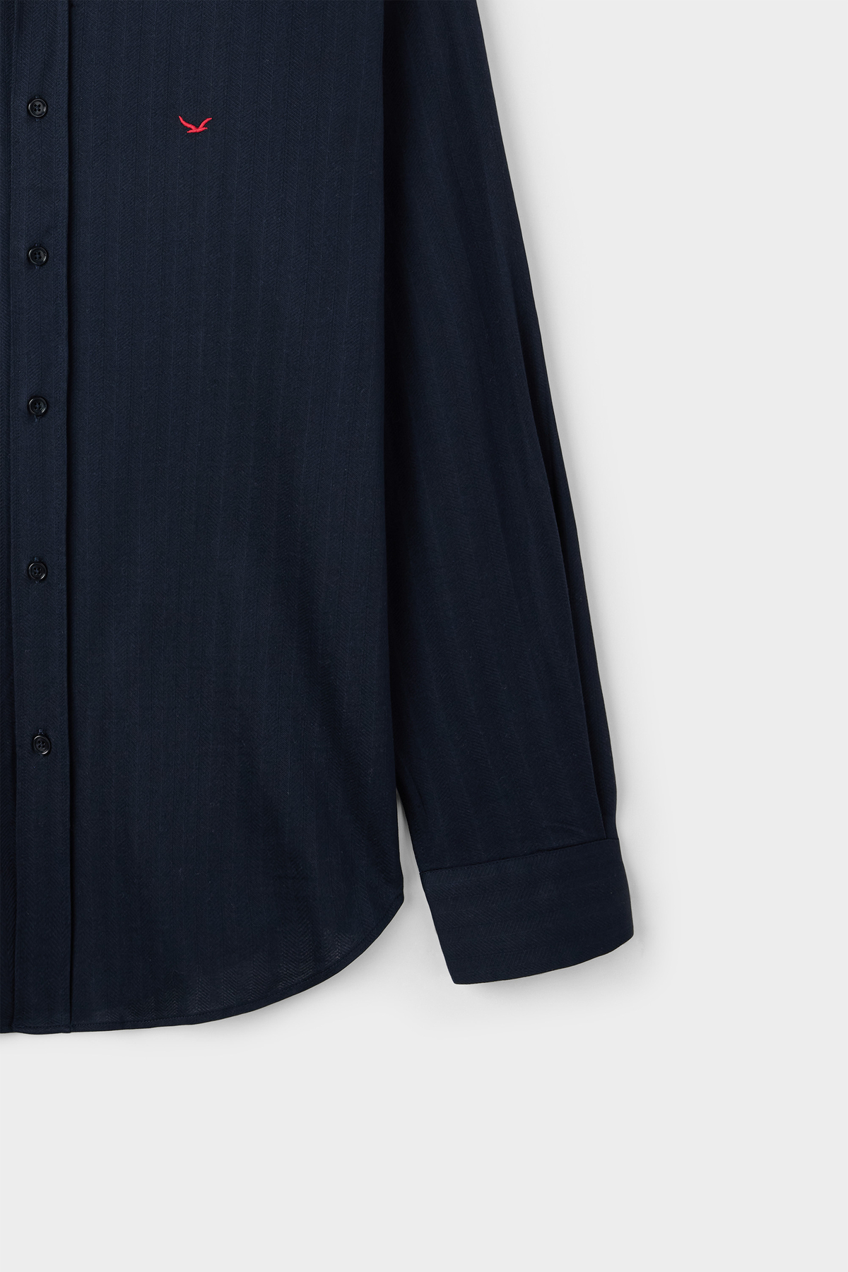 Ds Damat Comfort Lacivert Balıksırtı Gömlek — سرمه‌ای 5HC02TD03327M — تصویر 5 از 5