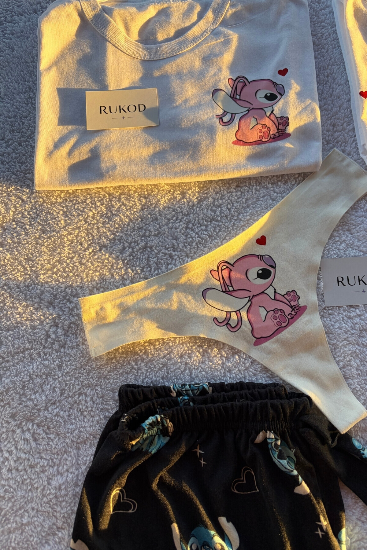 RUKOD ERKEK Tekli Sevimli Pijama ve İç Giyim Takımı (Çift Pijamasının Erkeği) görsel 3