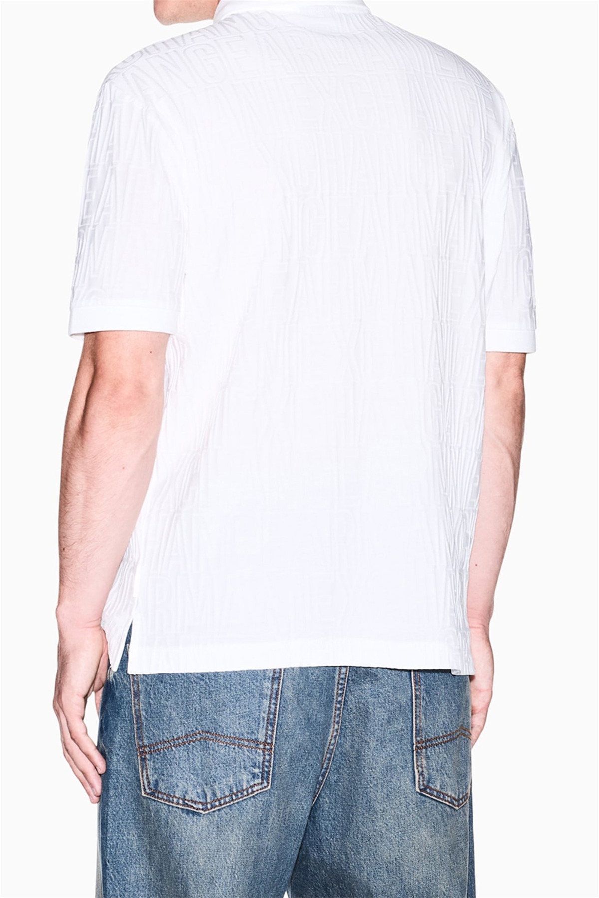 تی شرت یقه دار مردانه سفید آرمانی اکسچنج پولوشرت Armani Exchange