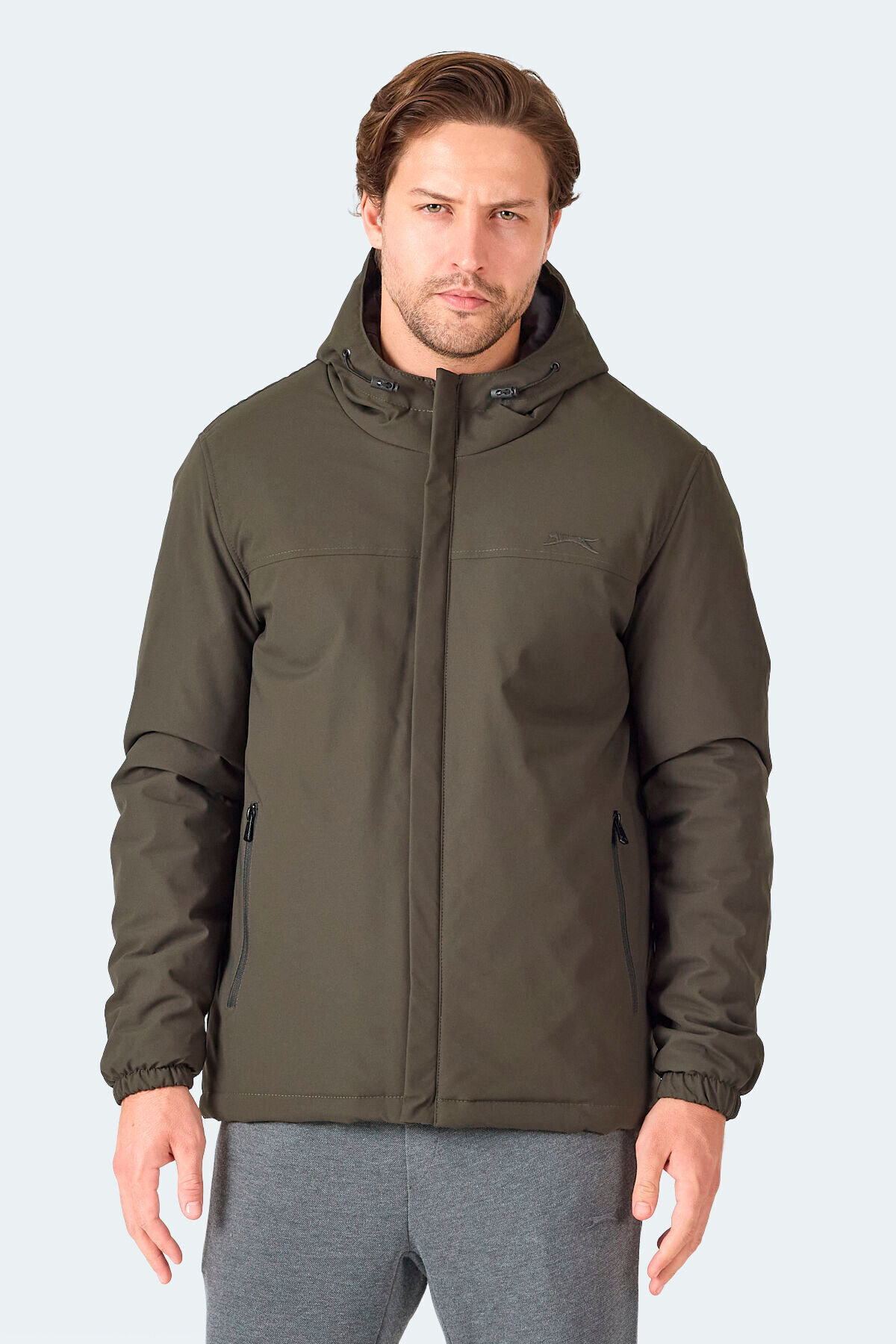 کاپشن و پالتوی زیپ‌دار کلاه‌دار مردانه HERNIS اسلازنگر کاپشن Slazenger