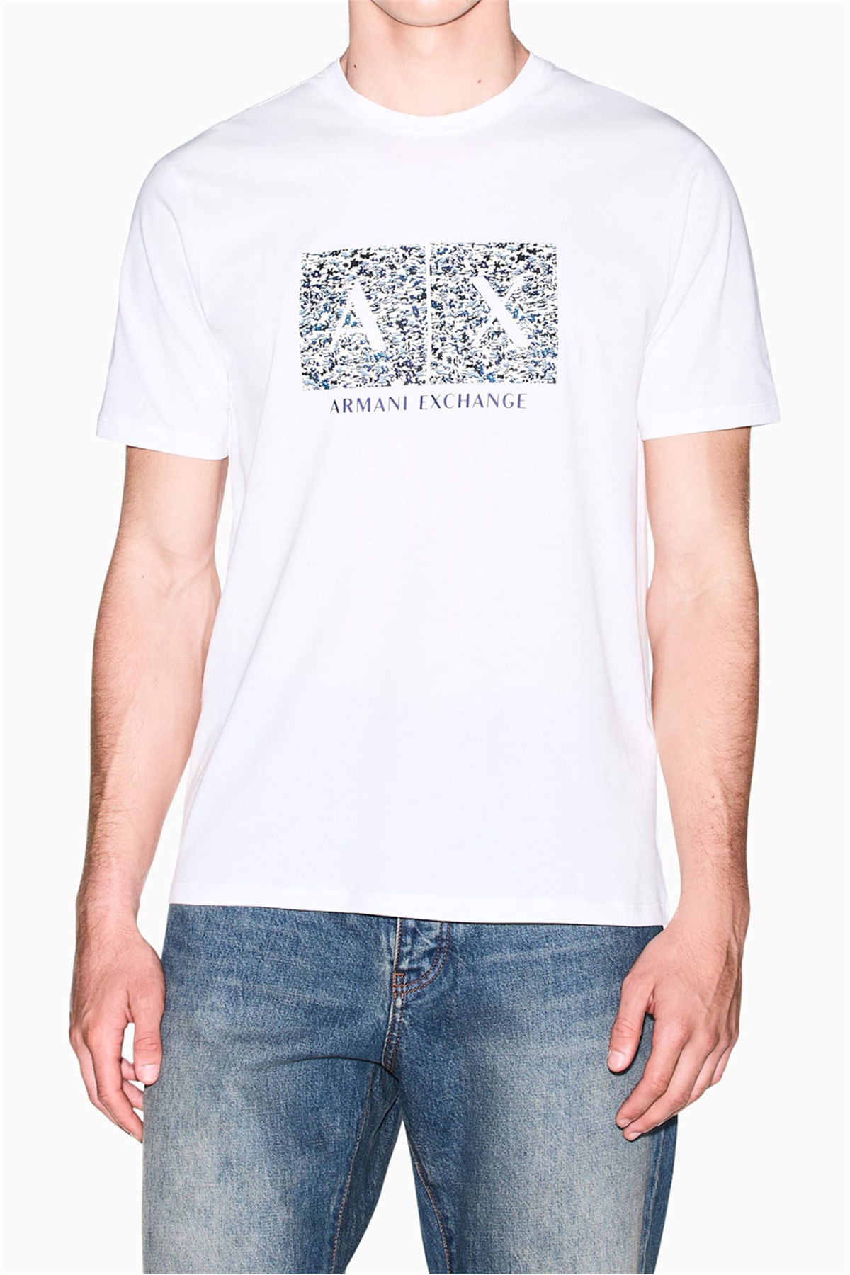تی‌شرت یقه گرد مردانه سفید آرمانی اکسچنج تی شرت Armani Exchange
