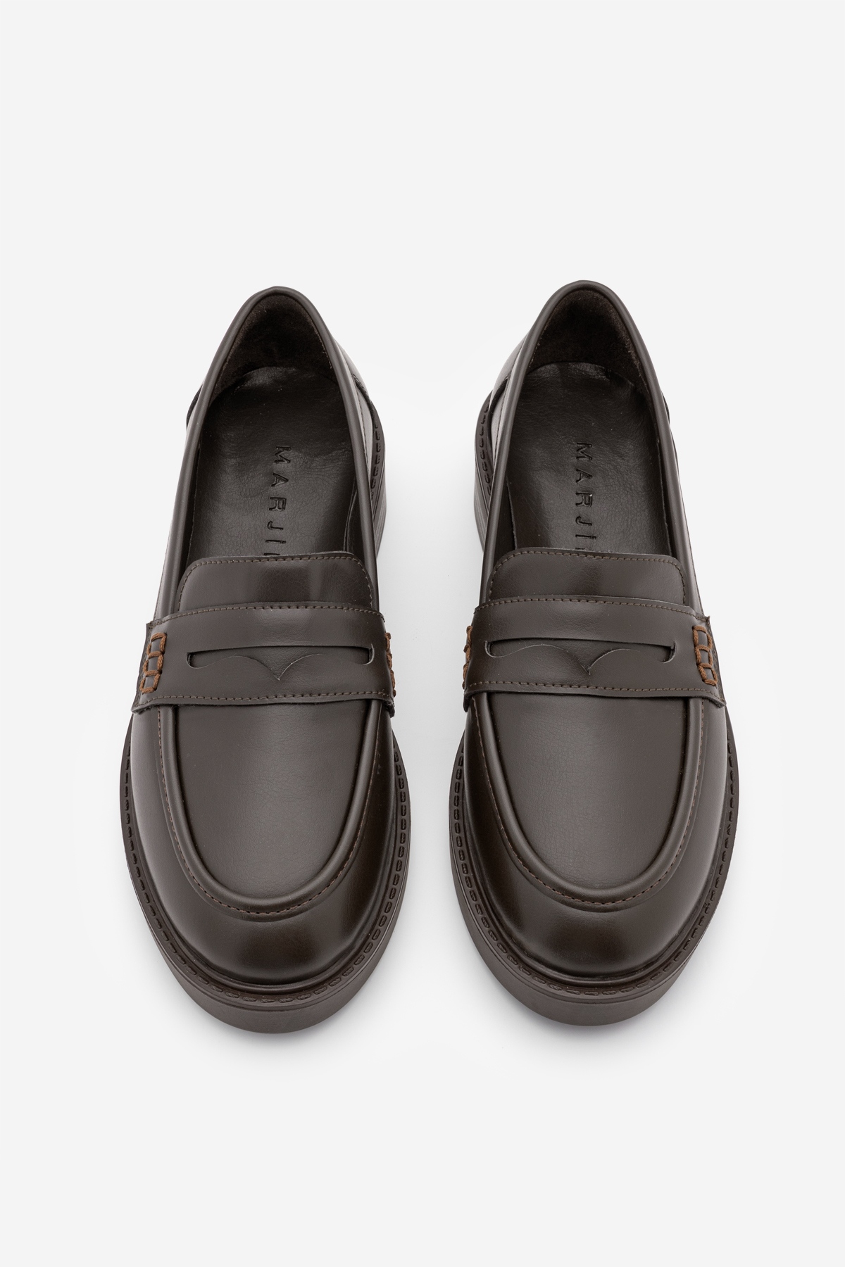 Marjin Kadın Loafer Makosen Günlük Ayakkabı Andel Kahve görsel 7