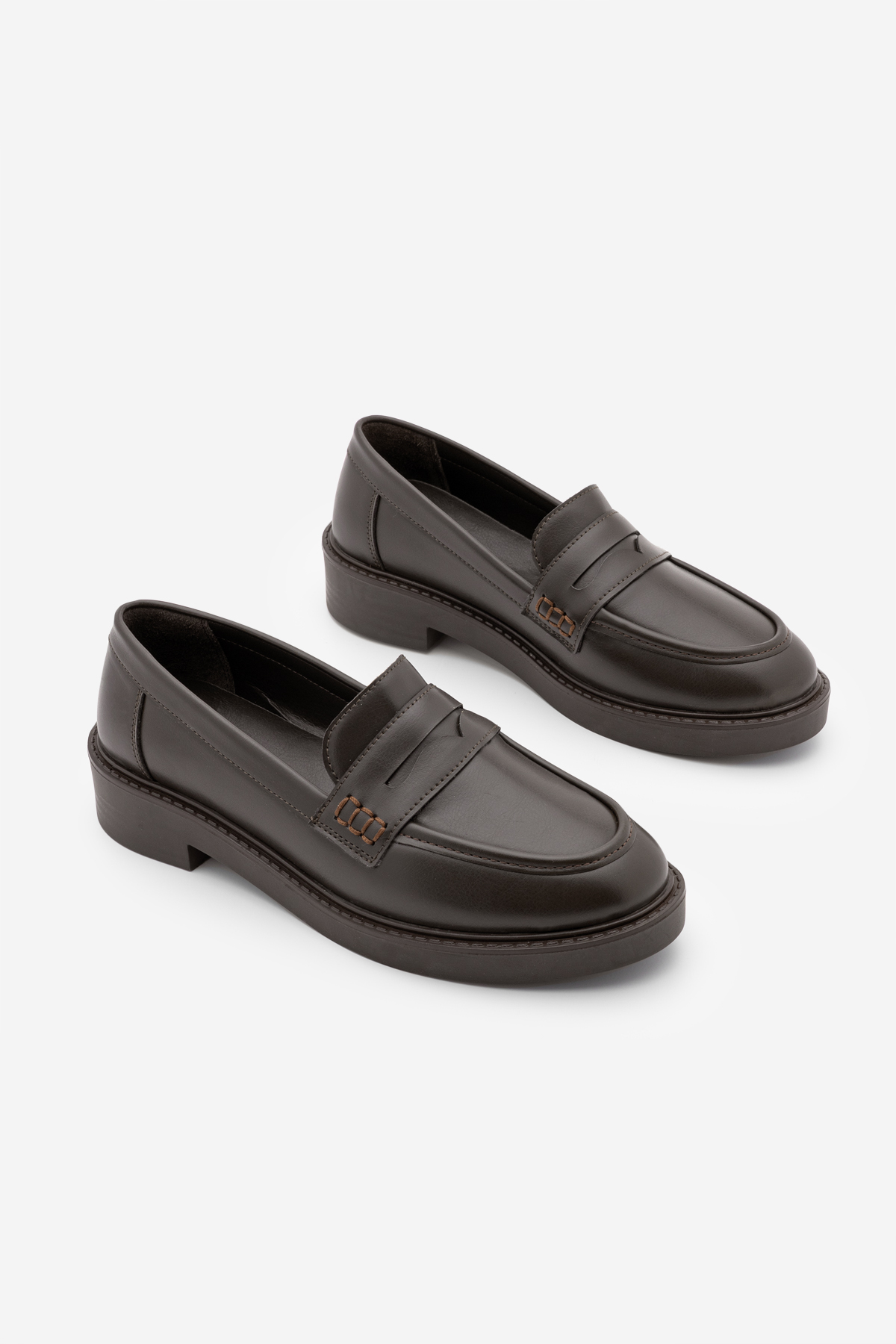 Marjin Kadın Loafer Makosen Günlük Ayakkabı Andel Kahve görsel 5