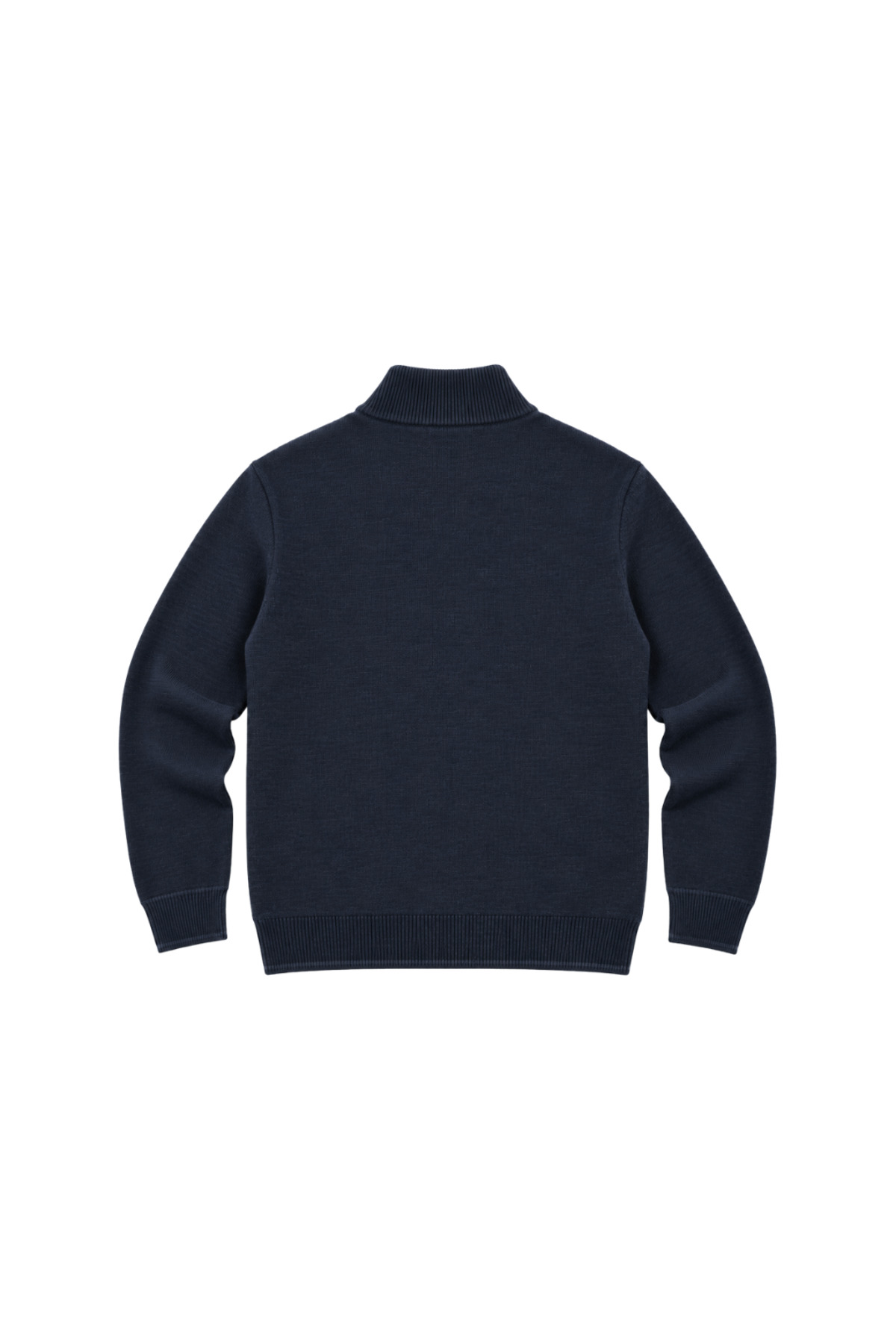 BattalModa Erkek Büyük Beden Melanj Lacivert Dikey Örgü Cepli Triko Hırka 3XL-4XL-5XL-6XL görsel 5