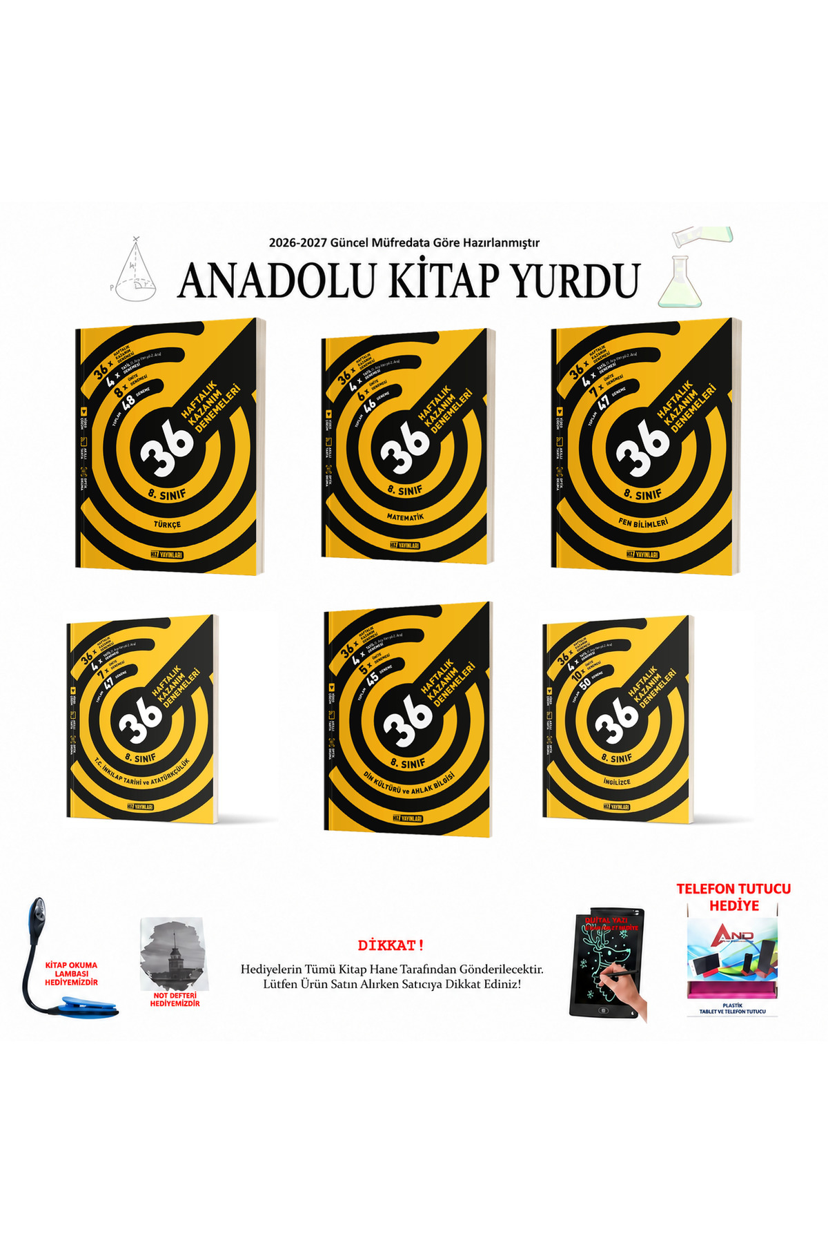 Hız Yayınları 2026-2027 8. Sınıf Altı Branş Haftalık Denemeleri 6
