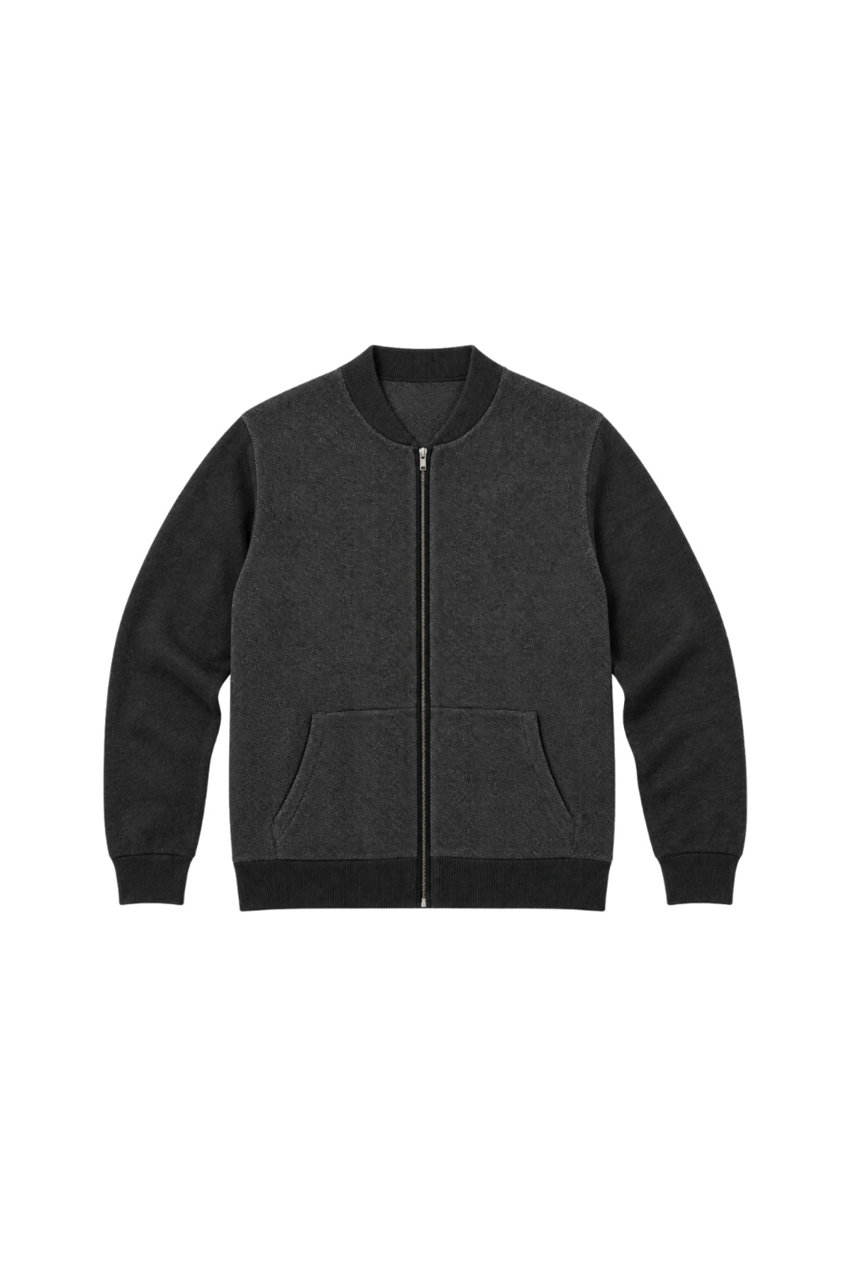BattalModa Erkek Büyük Beden Antrasit Vento Cepli Triko Hırka 3XL-4XL-5XL-6XL görsel 4
