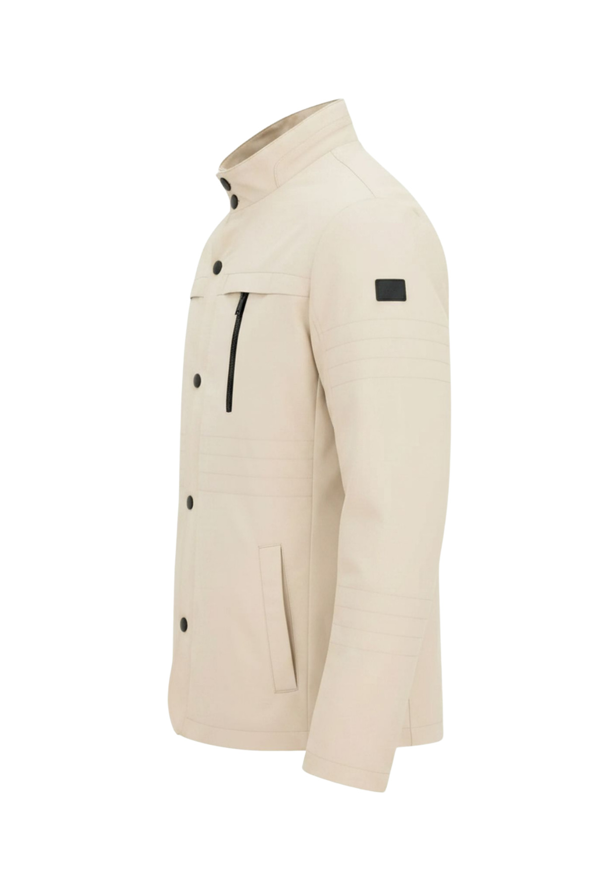 Erkek Gri Hakim Regular Uzun Mevsimlik Pamuk Polyester Karışımlı Safari Mont & Ceket görsel 2