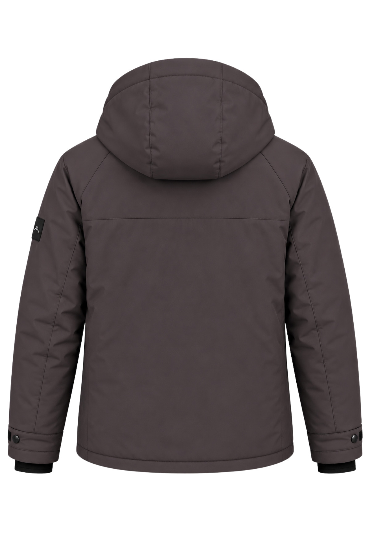 Erkek Gri Kapüşonlu Kışlık Softshell Suya Dayanıklı Fermuarlı Cepli Outdoor Mont görsel 4