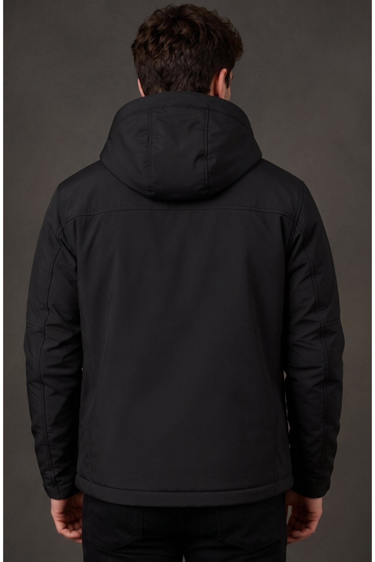 کاپشن مردانه ضد آب Polar Softshell با ۳ جیب، کاپشن ورزشی فضای باز — مشکی SM — تصویر 5 از 5