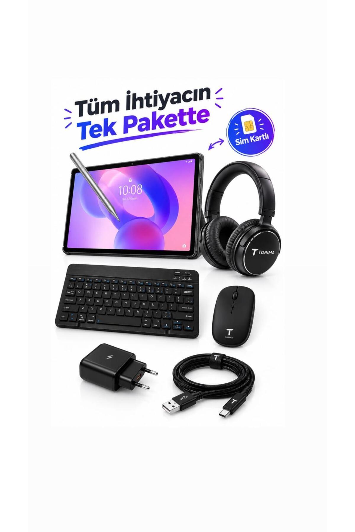 LENOVO Idea Tab 8 GB 128 GB 11" 2.5K SİM KARTLI TABLET+KILIF+KALEM+BAŞLIK+KLAVYE+MOUSE+KULAKLIK Türkiye Garantili
