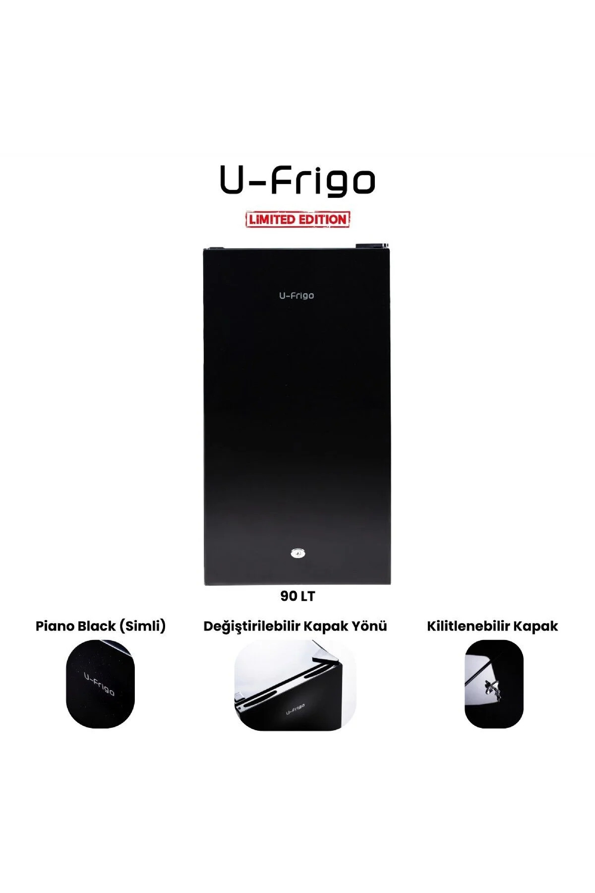 U-Frigo 90 LT Limited Edition 12/24V Kompresörlü Buzdolabı SİYAH