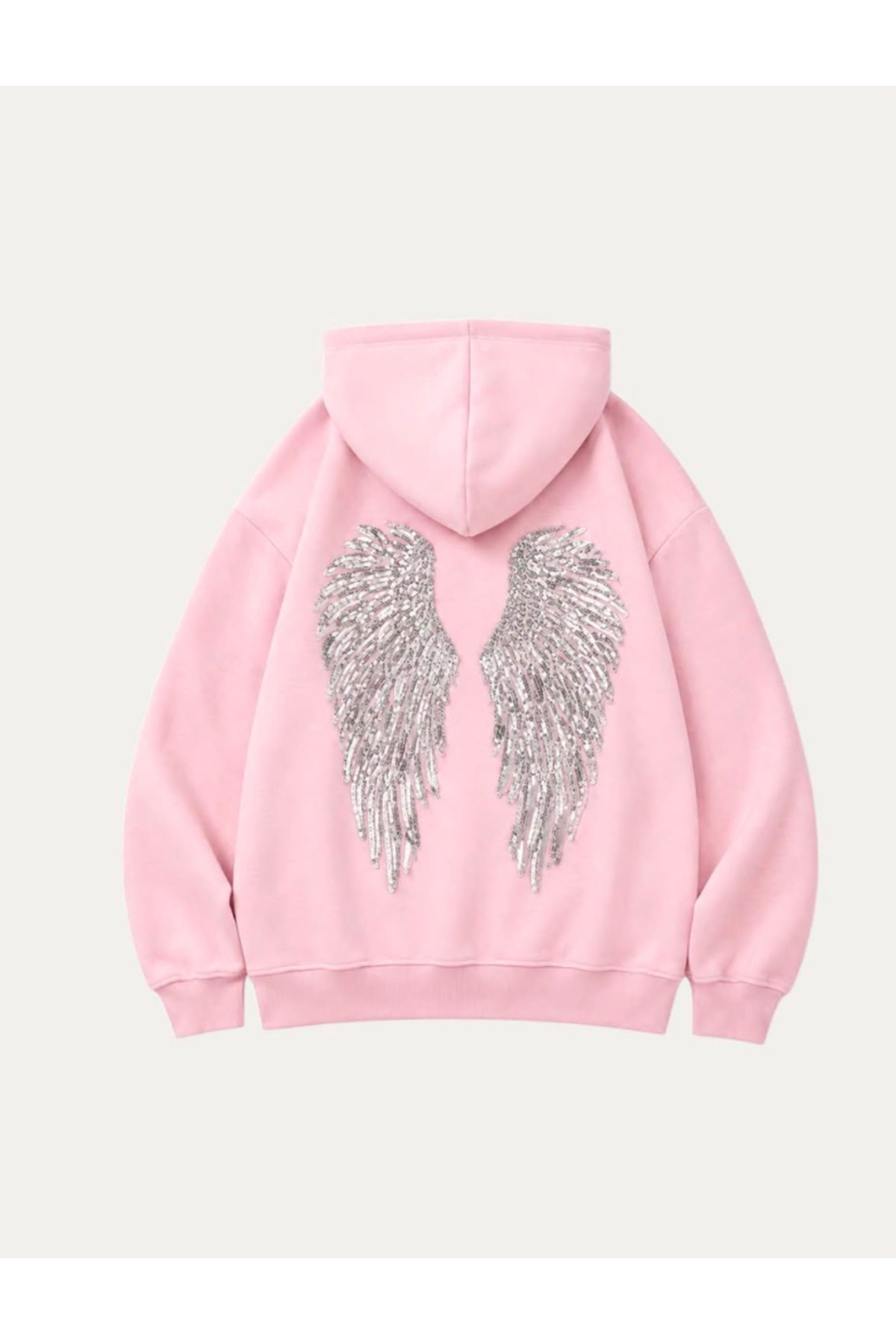Weekeep Pul İşlemeli Melek Kanatlı Trend Streetwear Femuarlı Hırka/ Streetwear Y2K — صورتی TYC82CF97C4