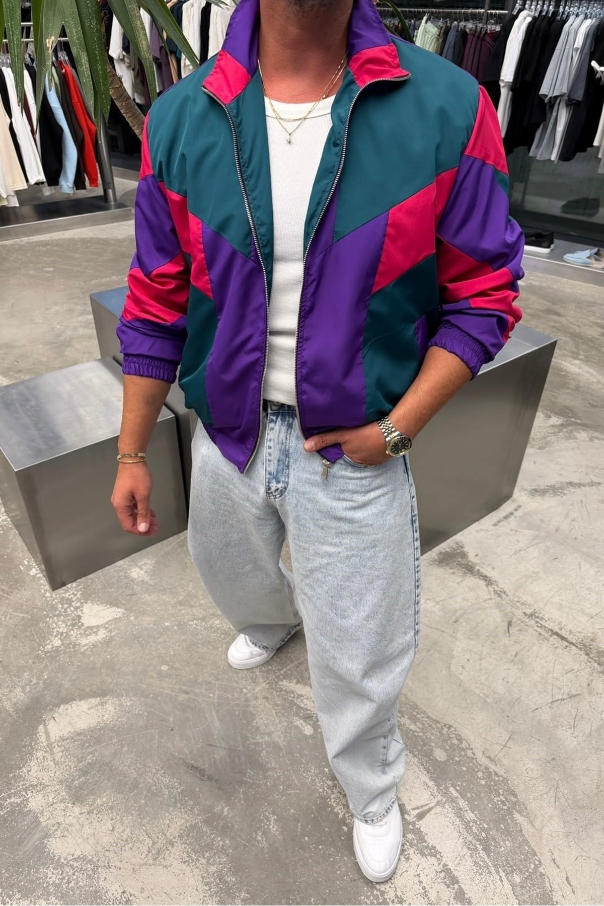 Helen Goods Yeni Sezon Erkek Vintage 90's Oversize Bomber Ceket