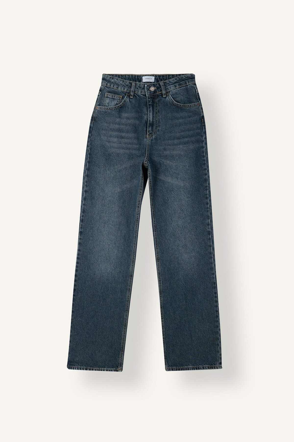 DeFacto 90s Wide Leg Yüksek Bel Yıkama Efektli Jean Pantolon I5303AX26WN