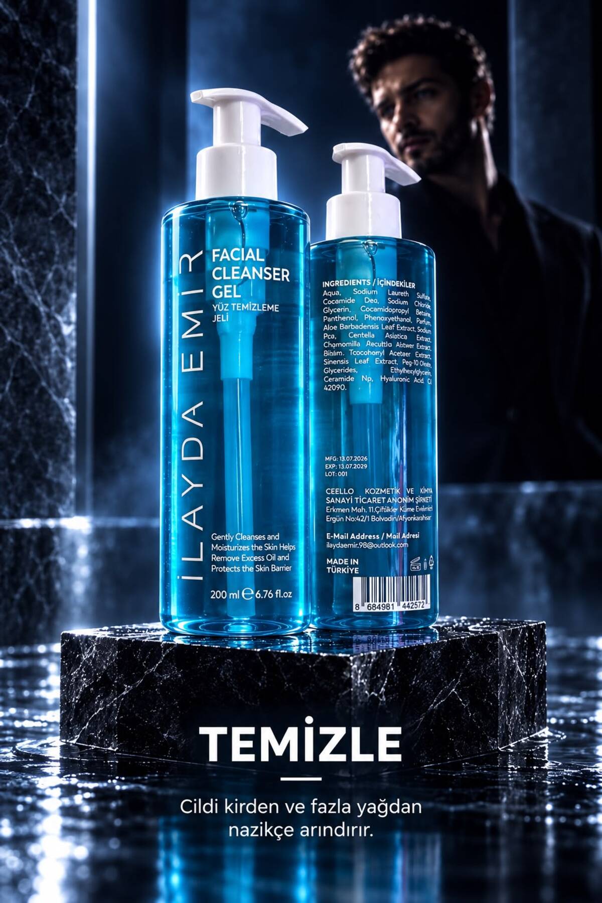 ilayda emir Yüz Temizleme Jeli, 200 ml — cos20026-gel